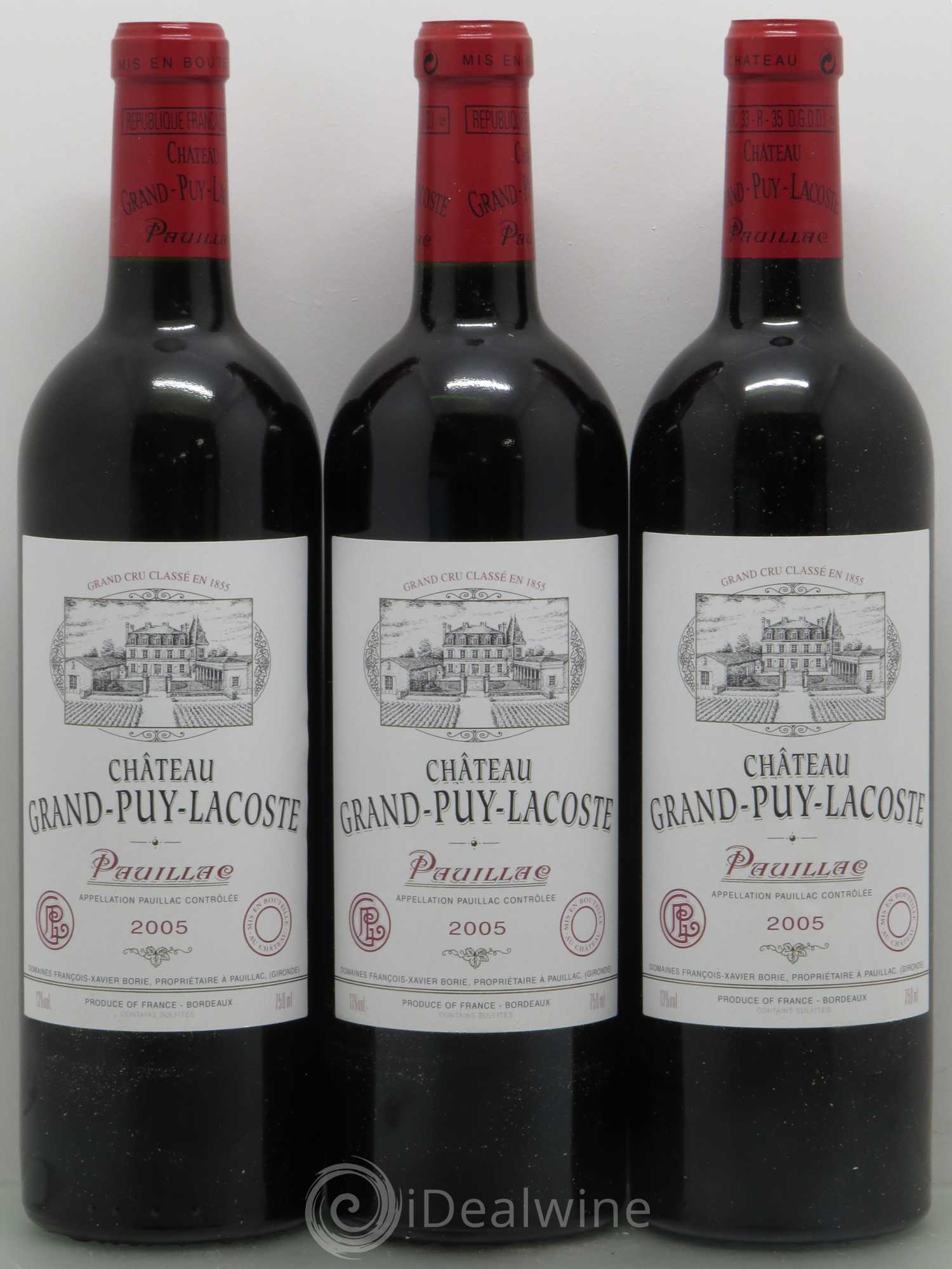 Château Grand Puy Lacoste 5ème Grand Cru Classé 2005 - Lot de 12 bouteilles - 1