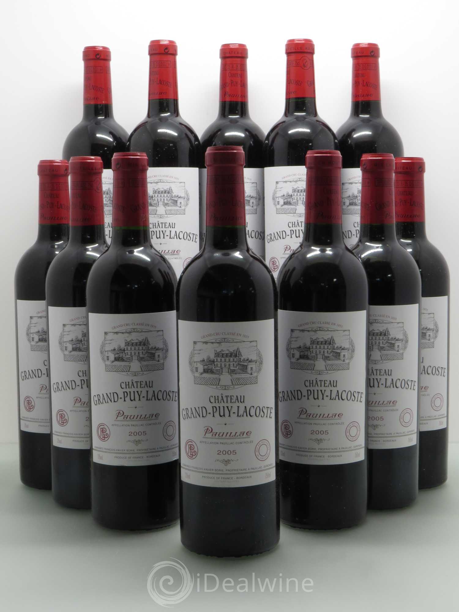 Château Grand Puy Lacoste 5ème Grand Cru Classé 2005 - Lot de 12 bouteilles - 0
