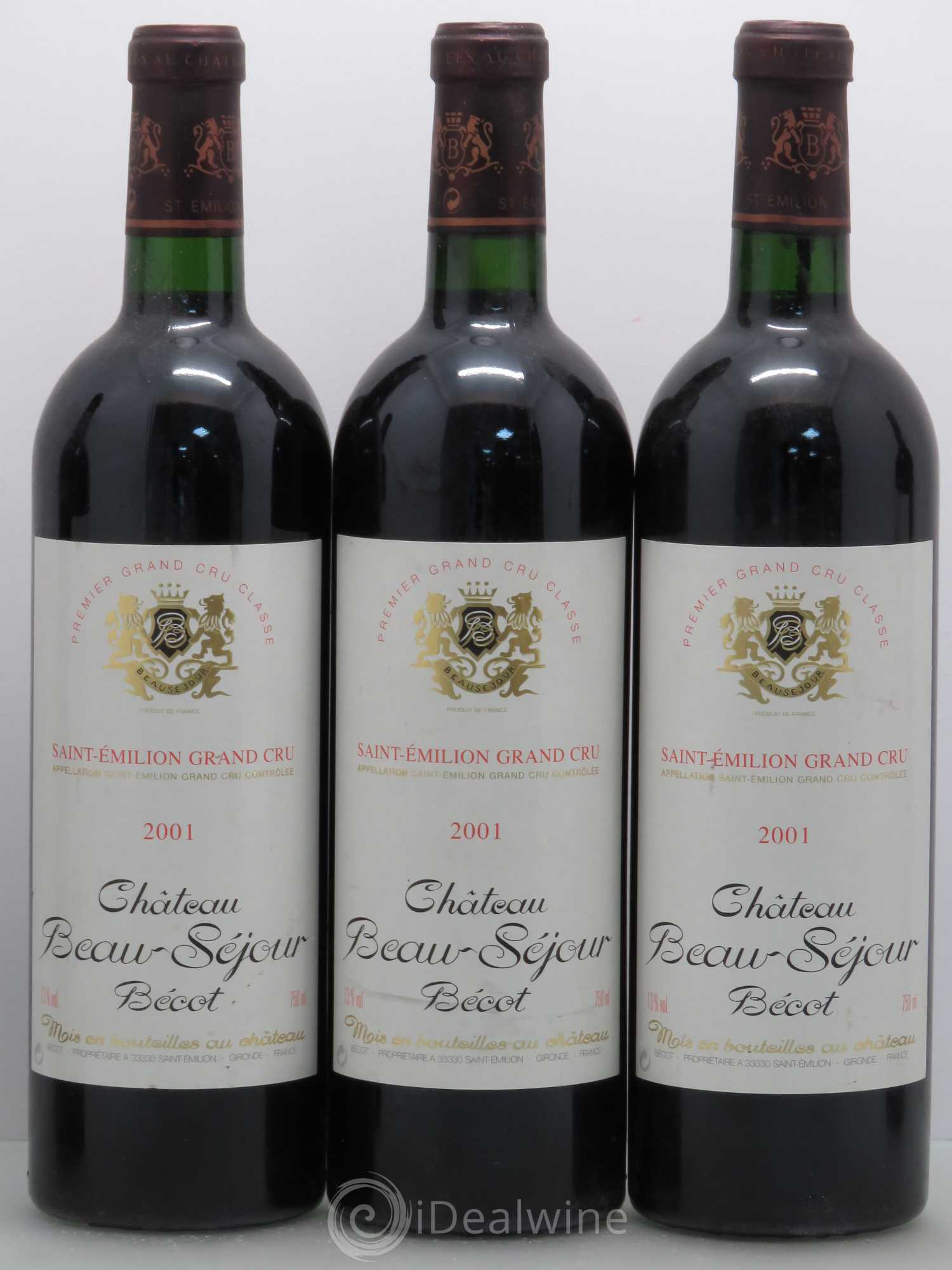 Château Beau-Séjour Bécot 1er Grand Cru Classé B 2001 - Lot de 5 bouteilles - 1