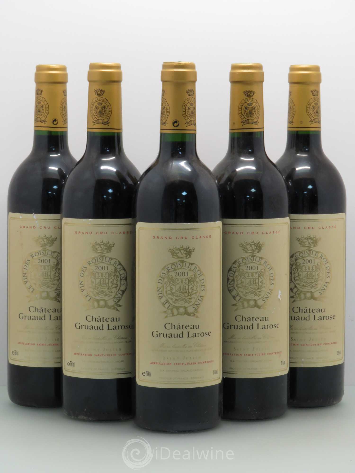 Château Gruaud Larose 2ème Grand Cru Classé 2001 - Lot de 5 bouteilles - 0