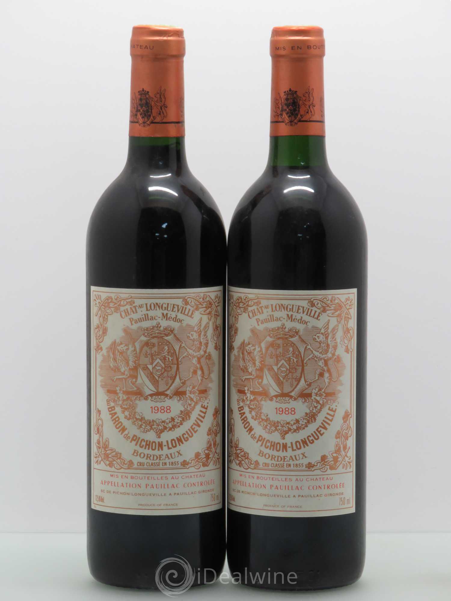 Pichon Longueville Baron 2ème Grand Cru Classé 1988 - Lot de 2 bouteilles - 0