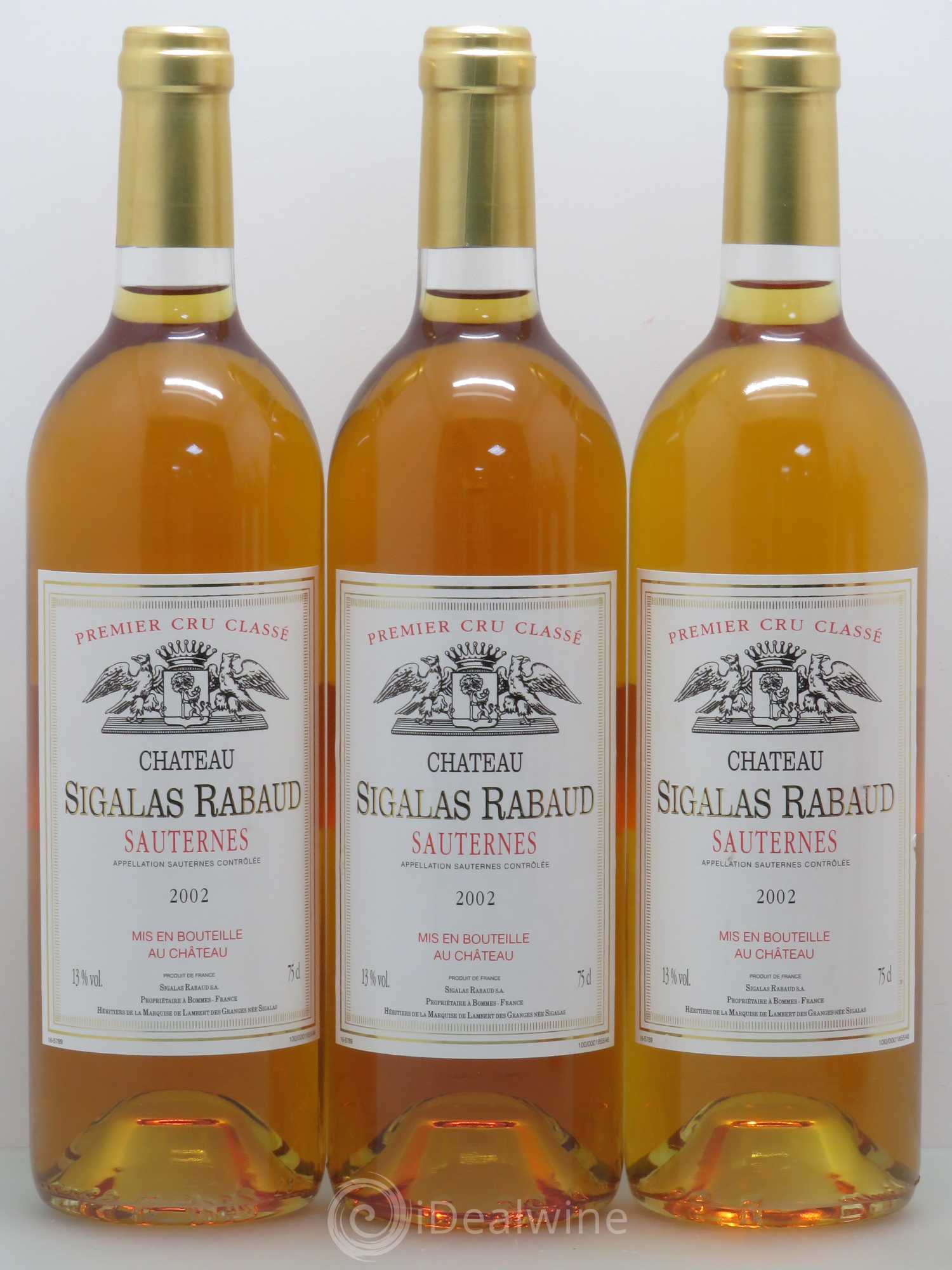 Château Sigalas Rabaud 1er Grand Cru Classé 2002 - Lotto di 6 bottiglie - 1