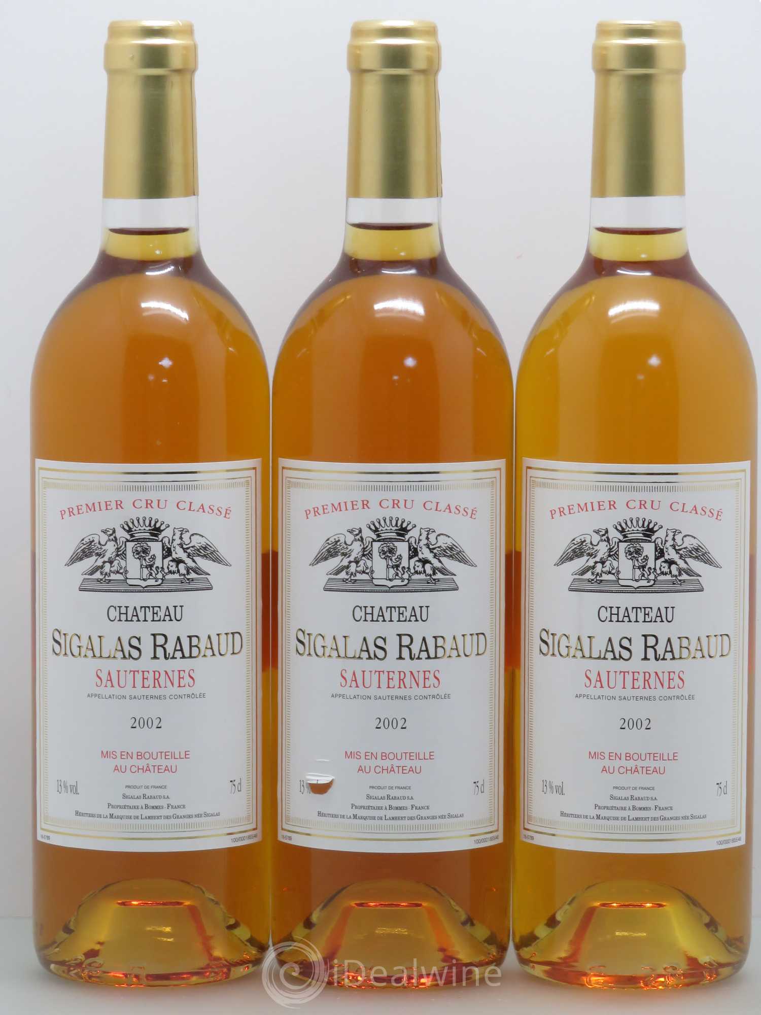 Château Sigalas Rabaud 1er Grand Cru Classé 2002 - Lotto di 6 bottiglie - 2