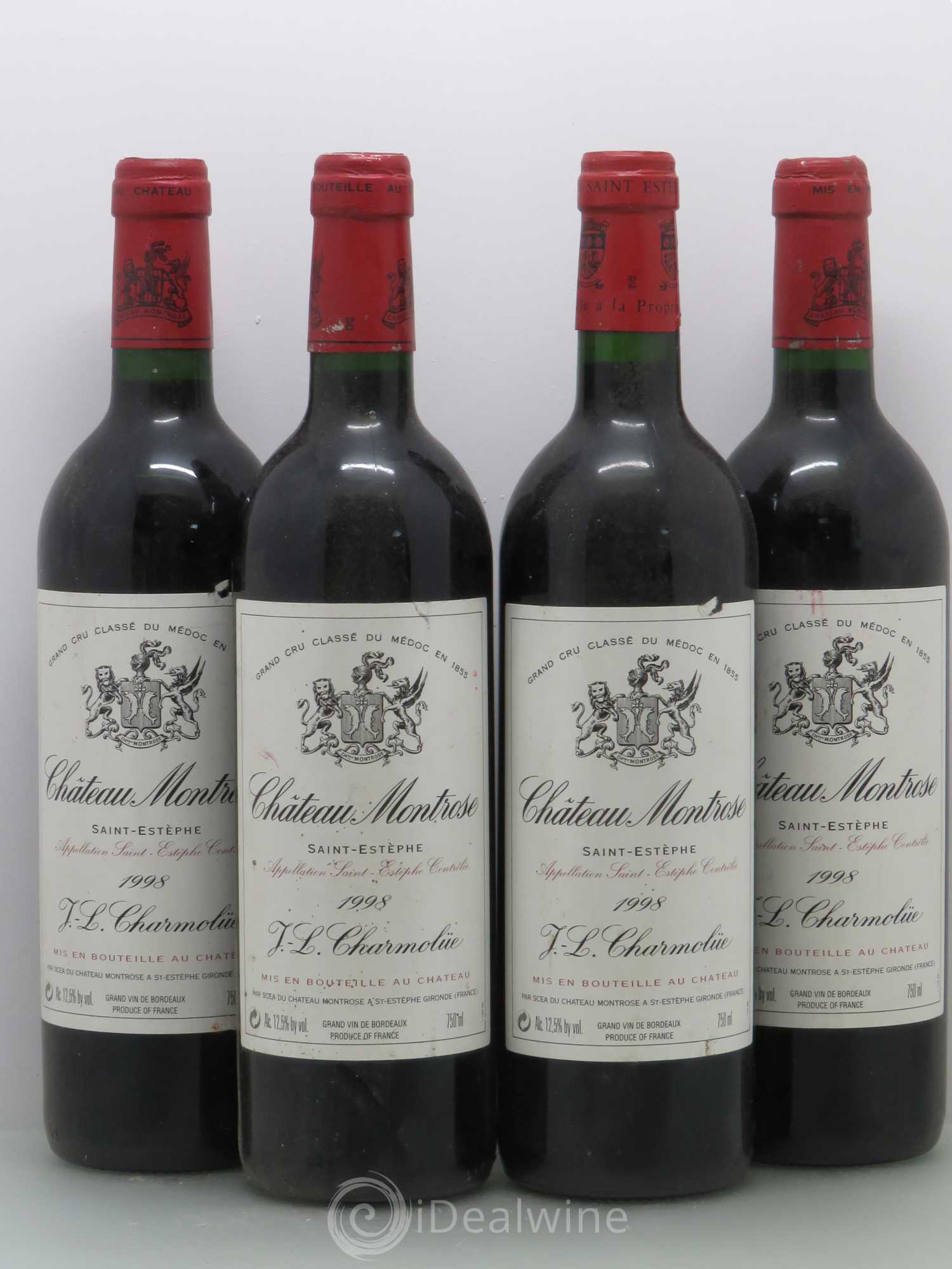 Château Montrose 2ème Grand Cru Classé 1998 - Lot de 4 bouteilles - 0