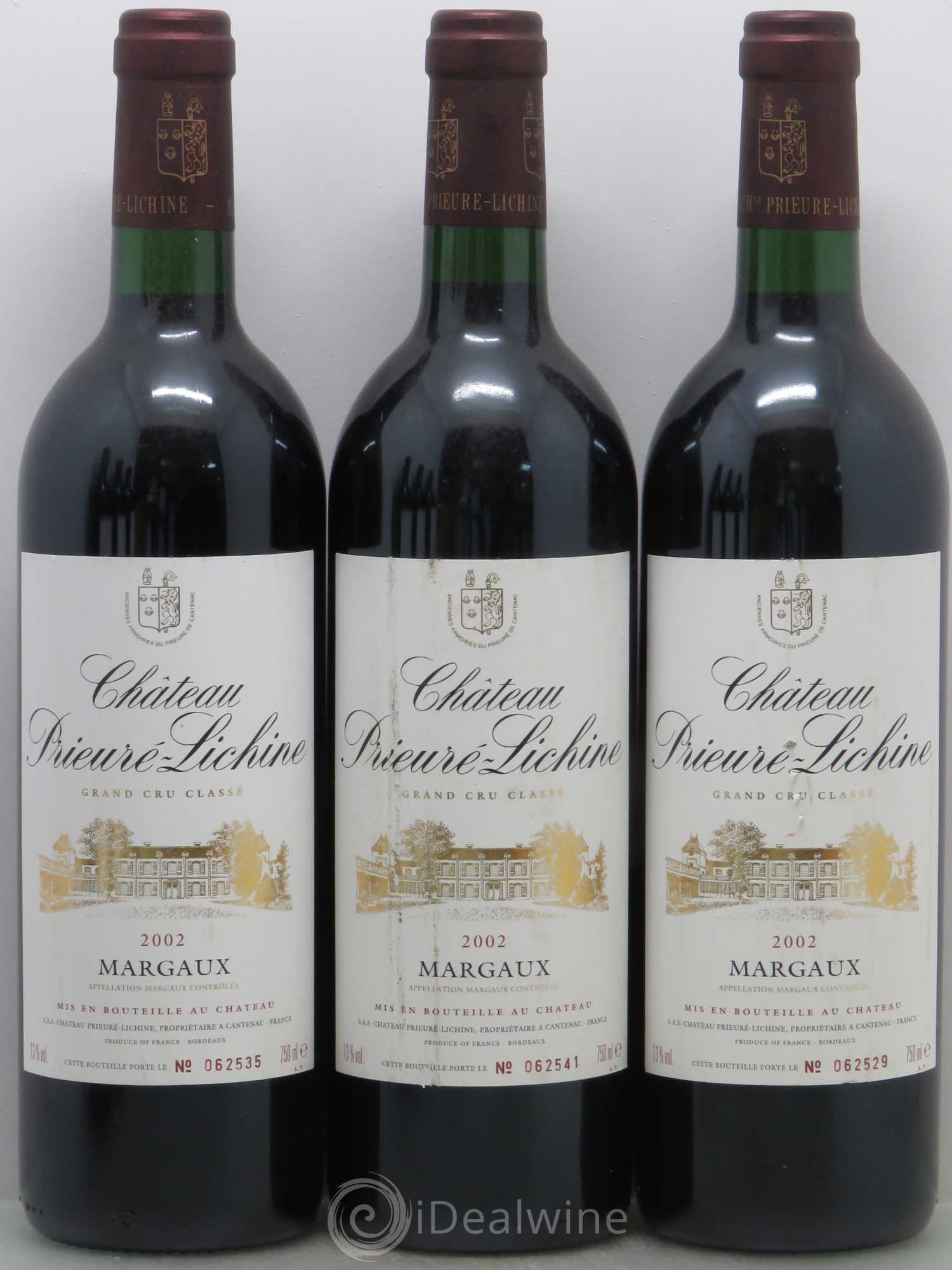 Château Prieuré Lichine 4ème Grand Cru Classé 2002 - Lot de 6 bouteilles - 1