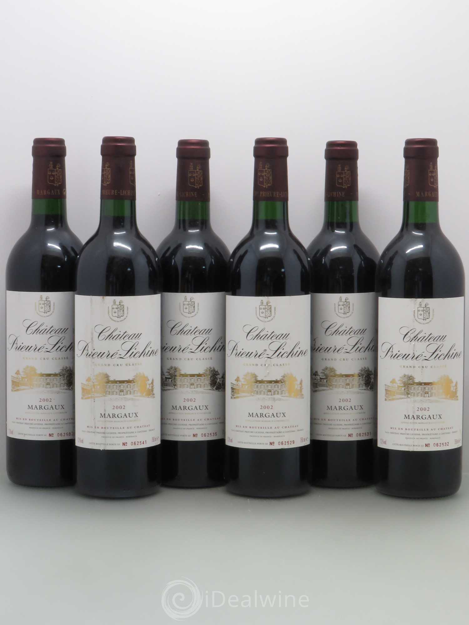 Château Prieuré Lichine 4ème Grand Cru Classé 2002 - Lot de 6 bouteilles - 0