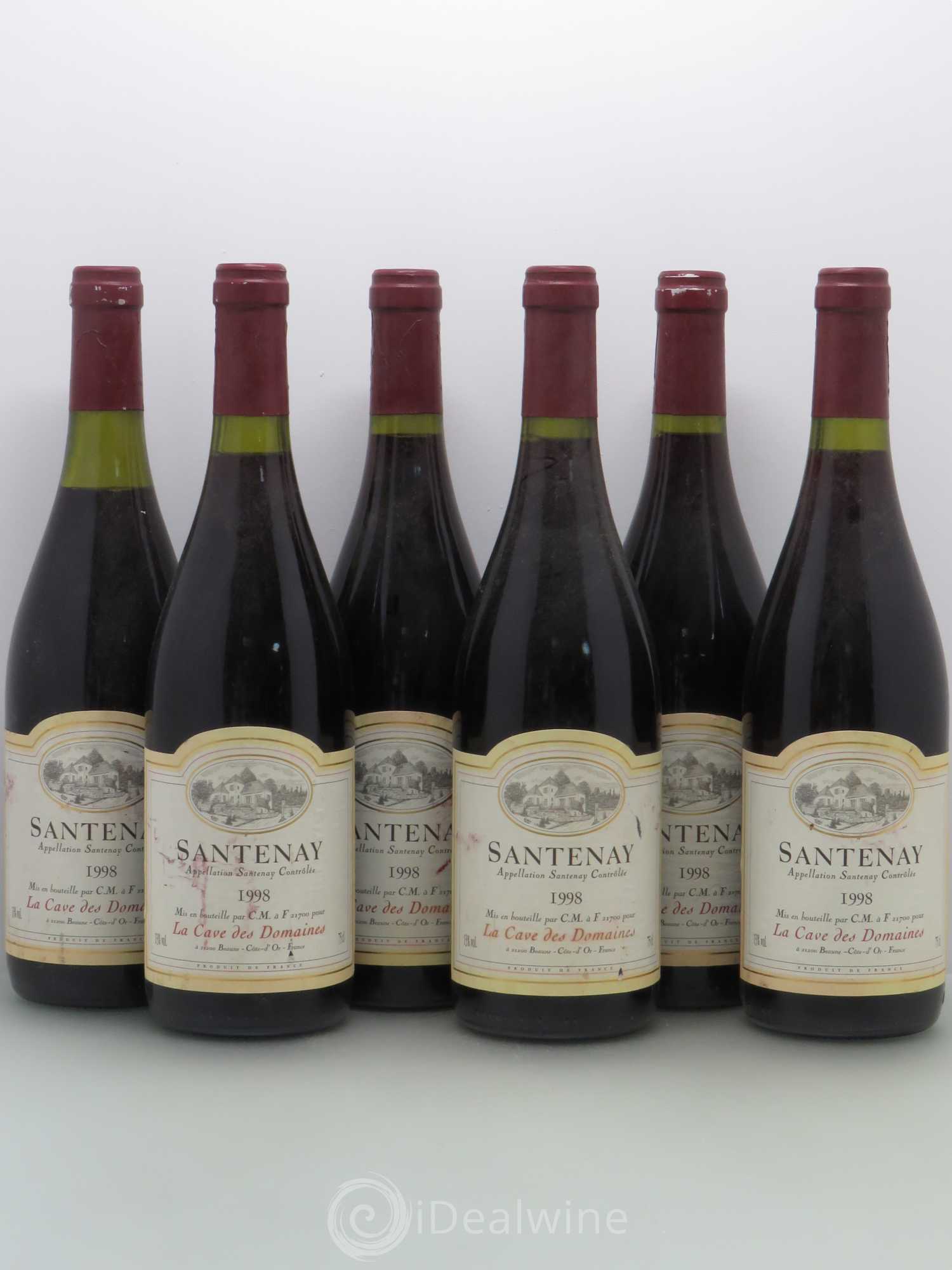 Santenay La Cave des Domaines (sans prix de réserve) 1998 - Posten von 6 Flaschen - 0