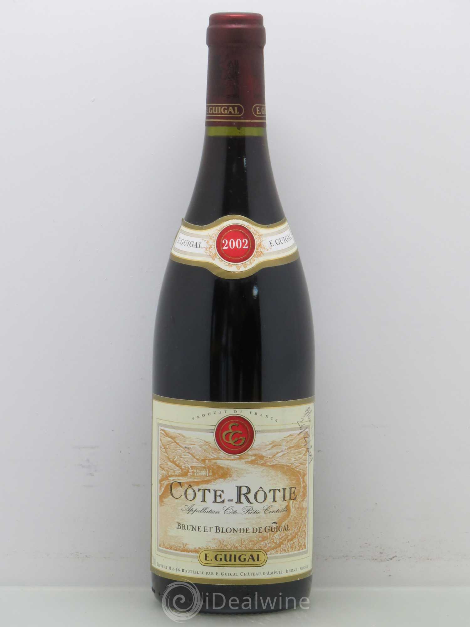Côte-Rôtie Côtes Brune et Blonde Guigal Traces de stylo 2002 - Lot de 1 bouteille - 0