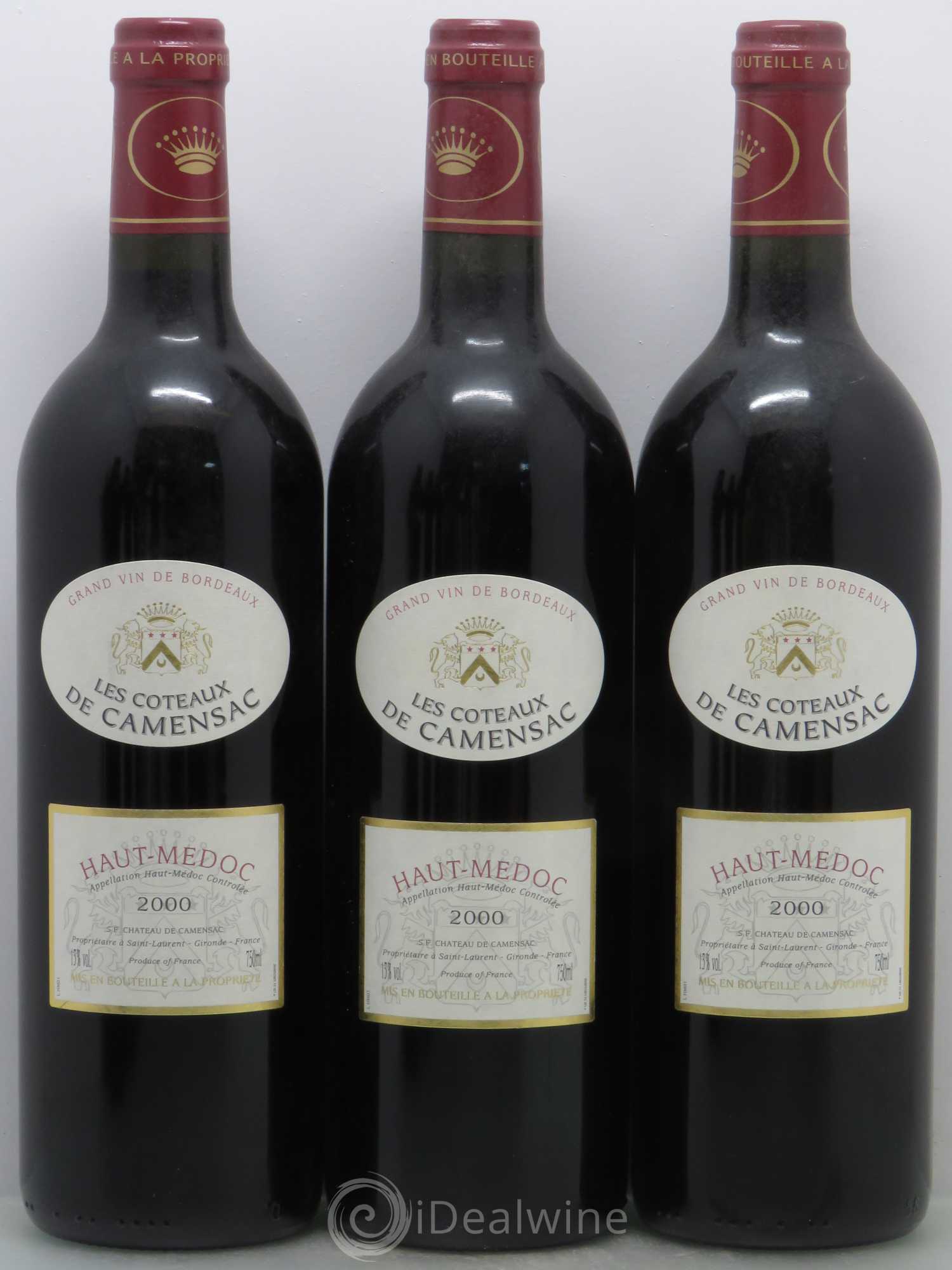 Haut Médoc Les Coteaux de Camensac 2000 - Posten von 6 Flaschen - 1