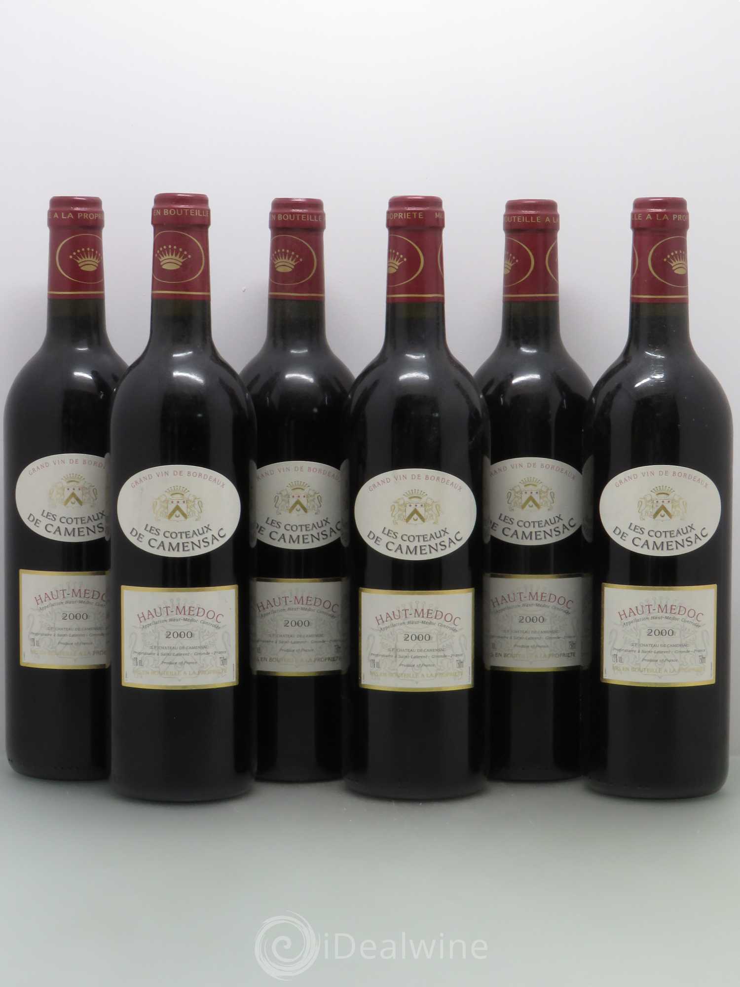 Haut Médoc Les Coteaux de Camensac 2000 - Posten von 6 Flaschen - 0