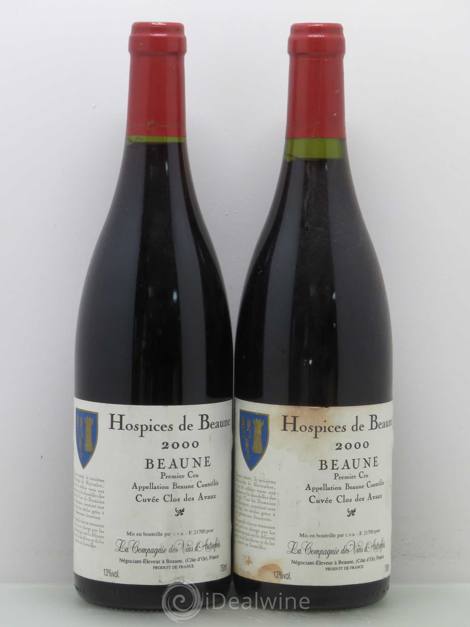 Beaune 1er Cru Hospices De Beaune Clos Des Avaux 2000 - Posten von 4 Flaschen - 2
