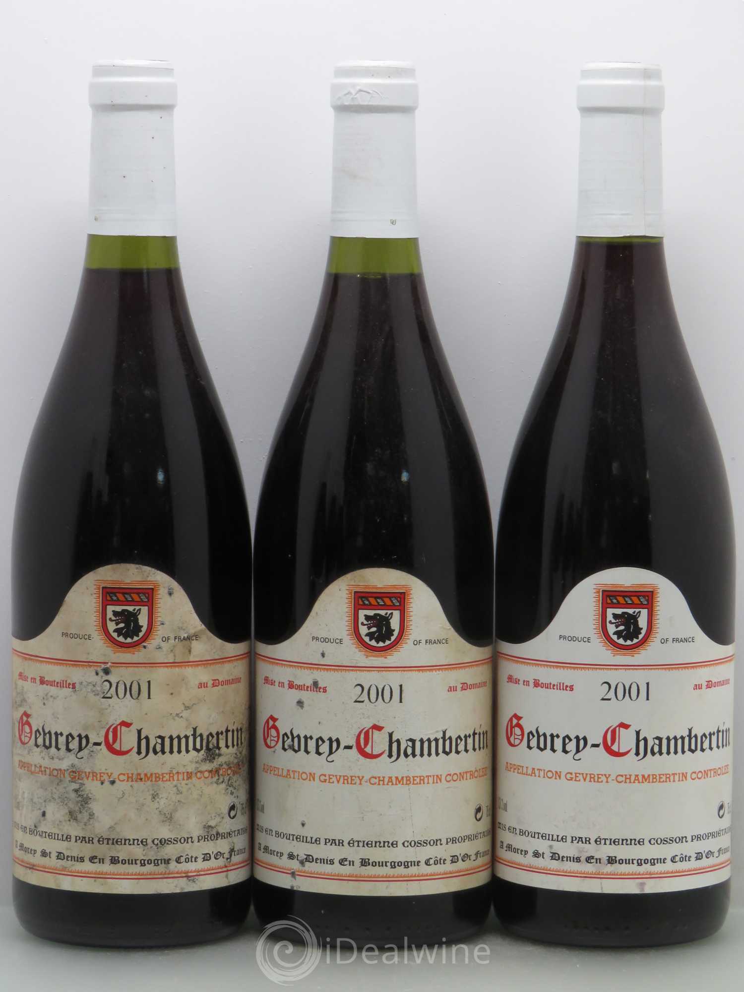 Gevrey-Chambertin Etienne Cosson 2001 - Lot de 6 bouteilles - 1