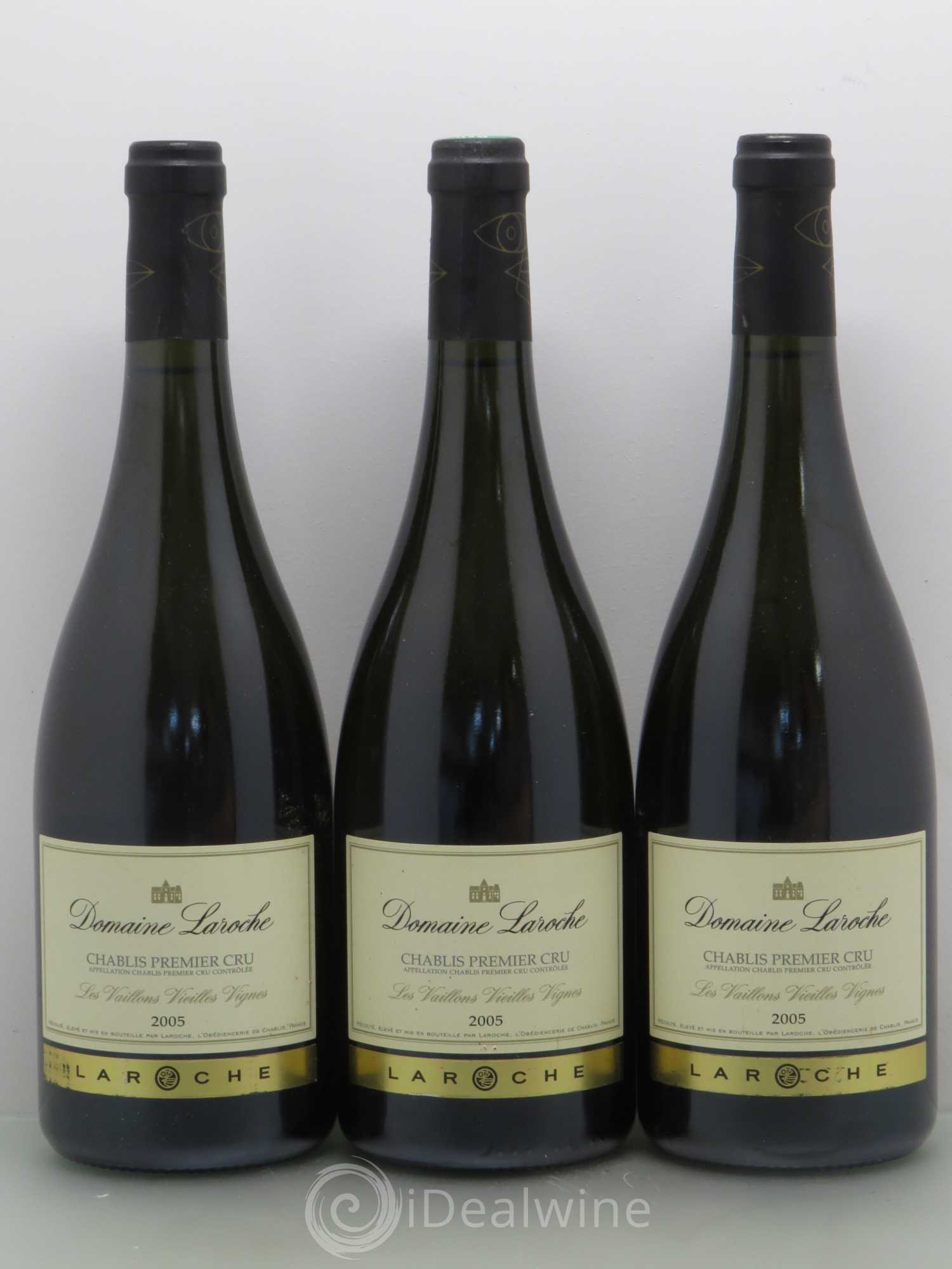 Chablis 1er Cru Les Vaillons Vieilles Vignes Laroche 2005 - Posten von 3 Flaschen - 0