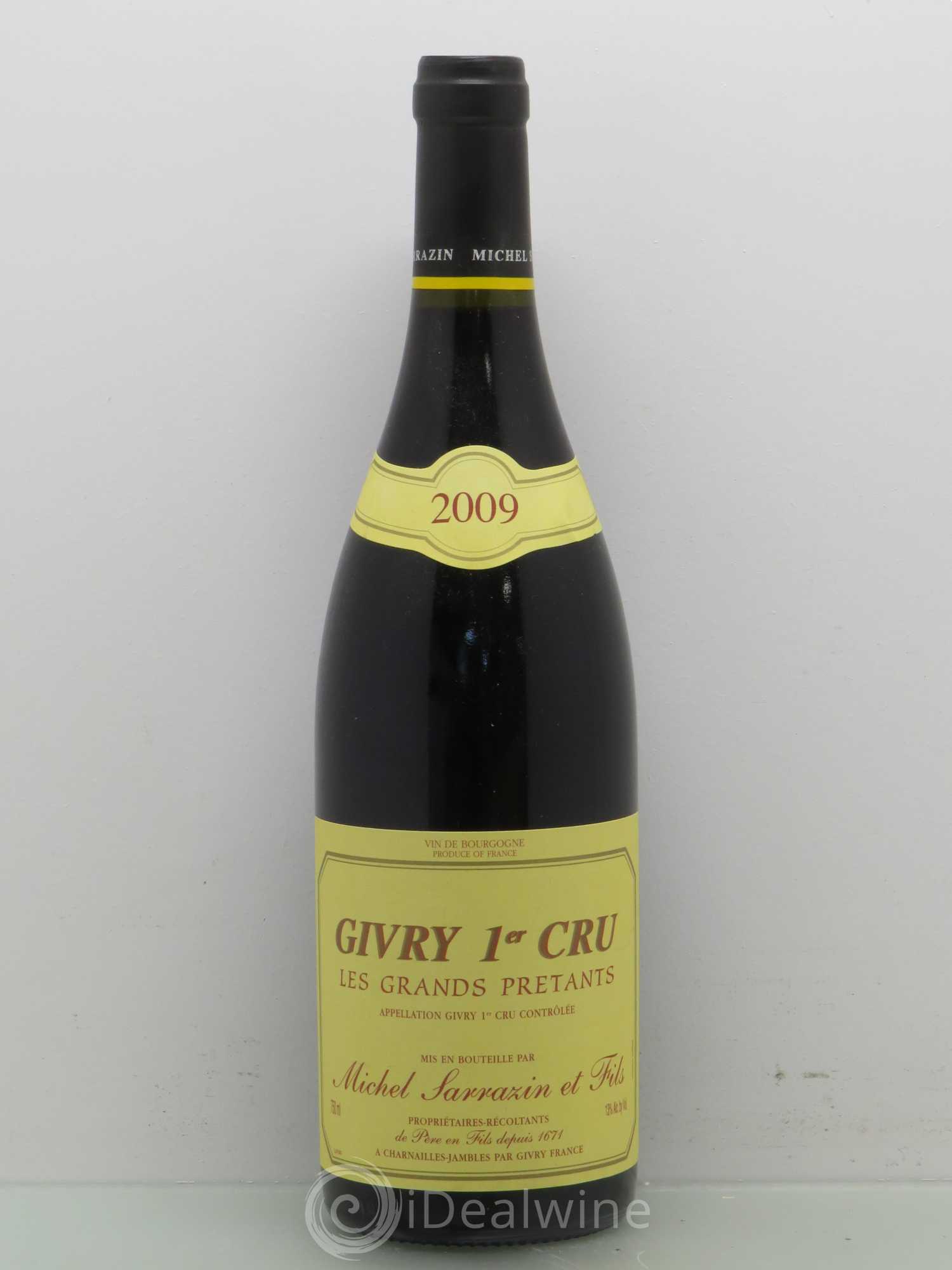 Givry 1er Cru Les Grands Pretants Michel Sarrazin & Fils 2009 - Posten von 1 Flasche - 0