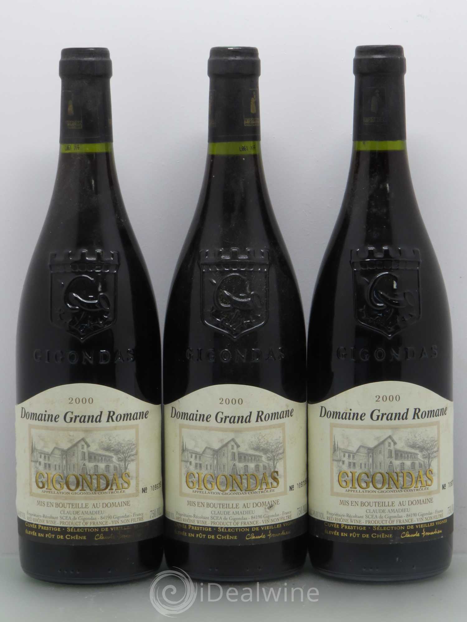 Gigondas Domaine Grand Romane Cuvee Prestige 2000 - Posten von 6 Flaschen - 2