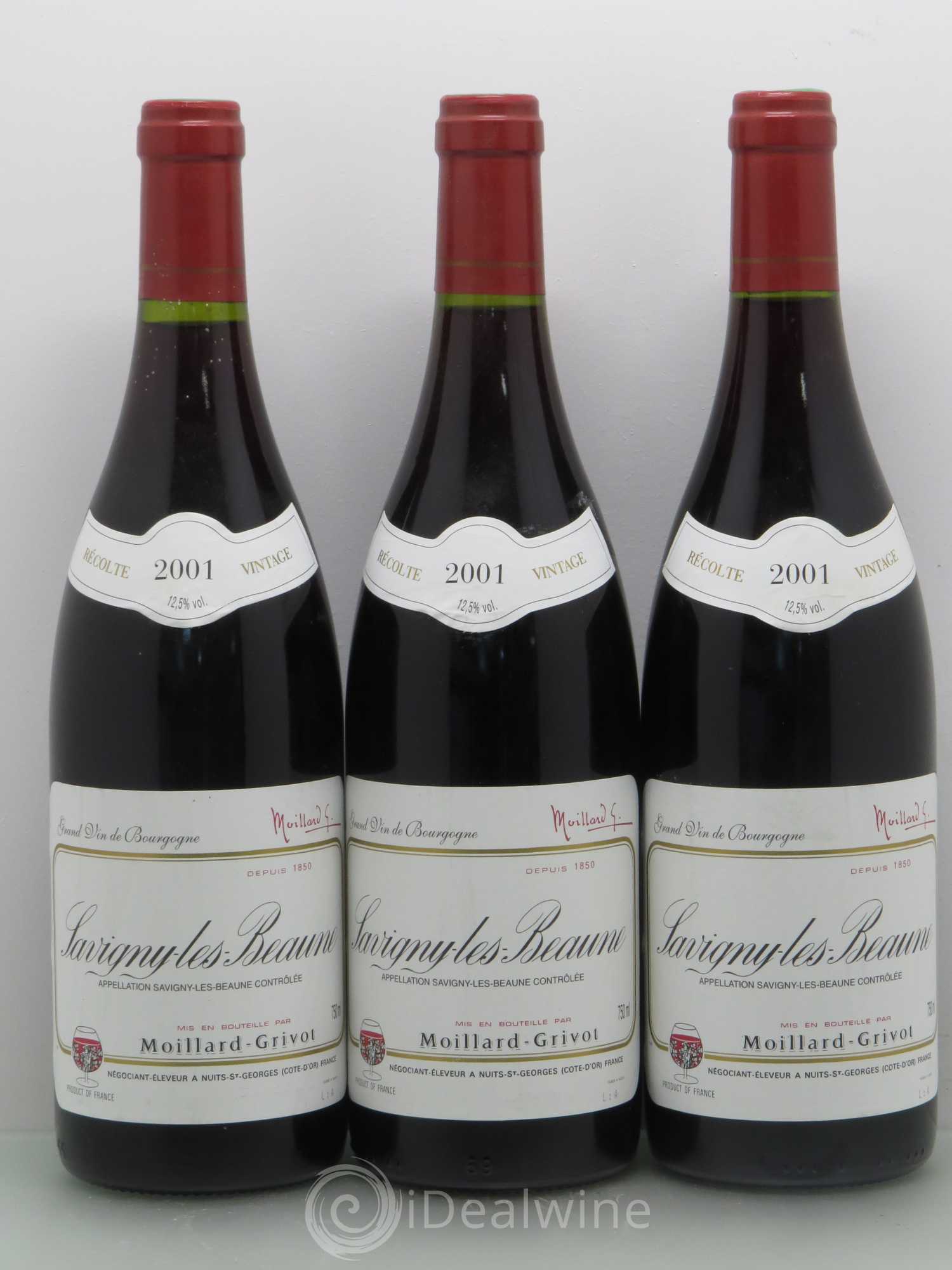 Savigny-lès-Beaune Moillard Grivot 2001 - Lot de 3 bouteilles - 0