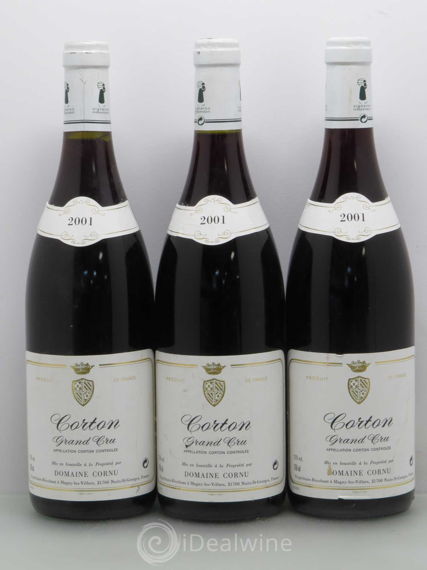Corton Grand Cru Cornu 2001 - Lot de 3 bouteilles - 0