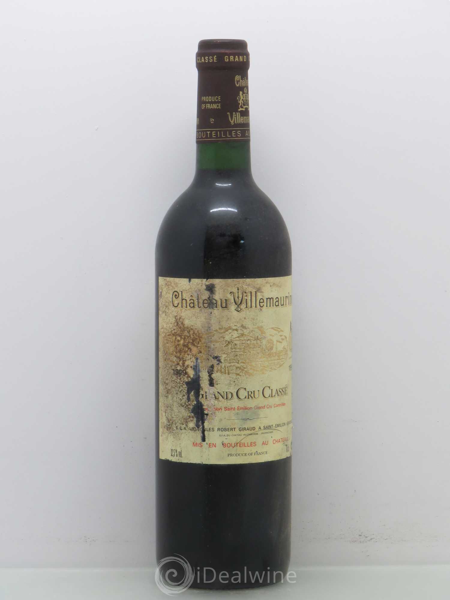 Château Villemaurine Grand Cru Classé 1999 - Lot de 1 bouteille - 0