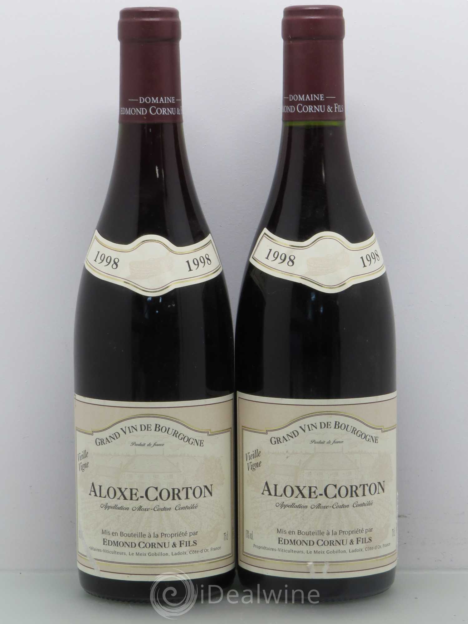 Aloxe-Corton Cornu vieilles Vignes 1998 - Posten von 2 Flaschen - 0