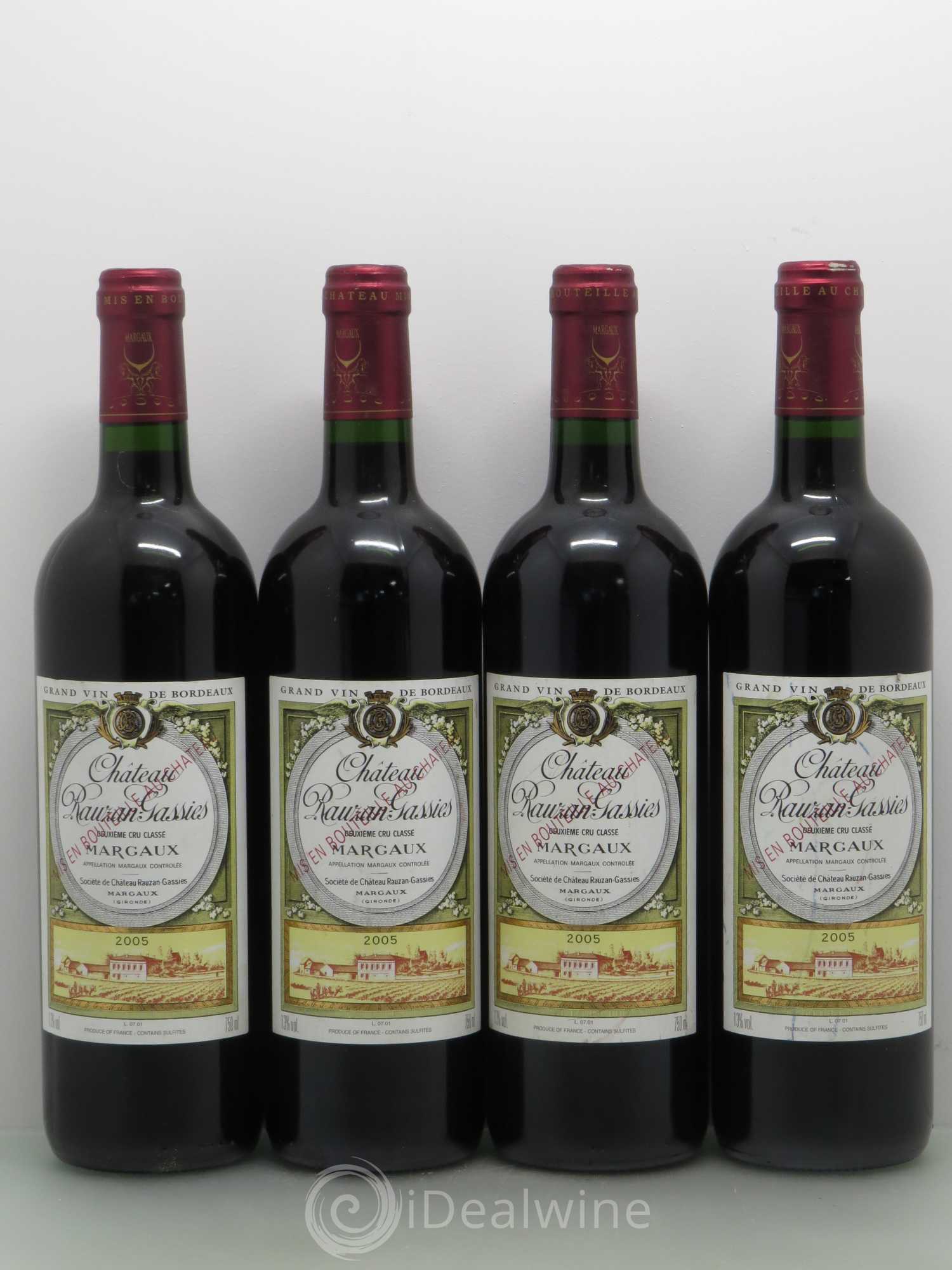 Château Rauzan-Gassies 2ème Grand Cru Classé 2005 - Lot de 8 bouteilles - 2