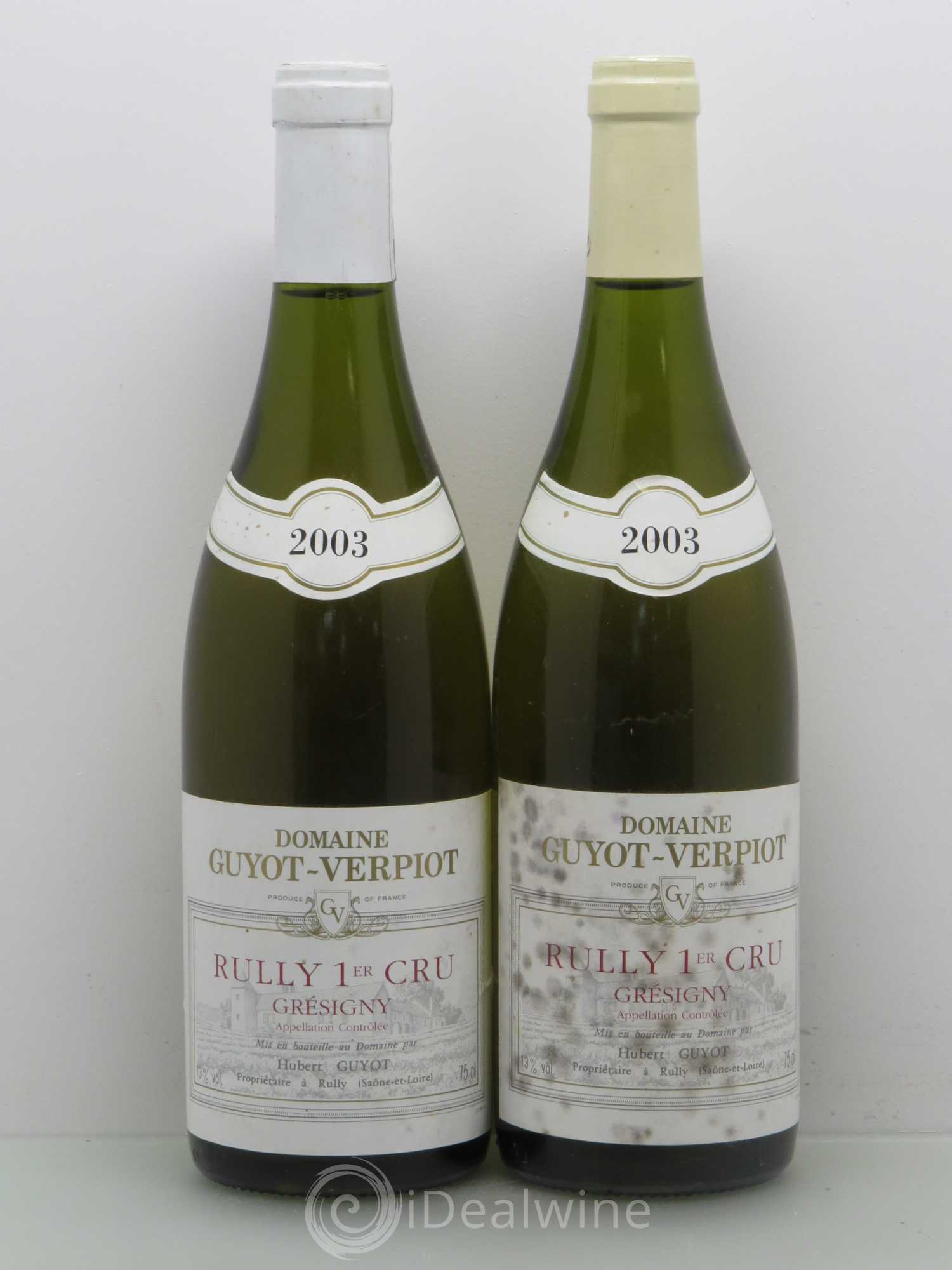 Rully 1er Cru Gresigny Dom Guyot Verpiot 2003 - Posten von 2 Flaschen - 0