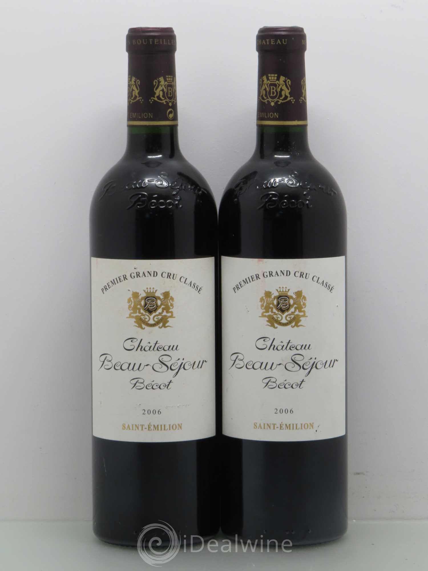 Château Beau-Séjour Bécot 1er Grand Cru Classé B 2006 - Lot de 2 bouteilles - 0