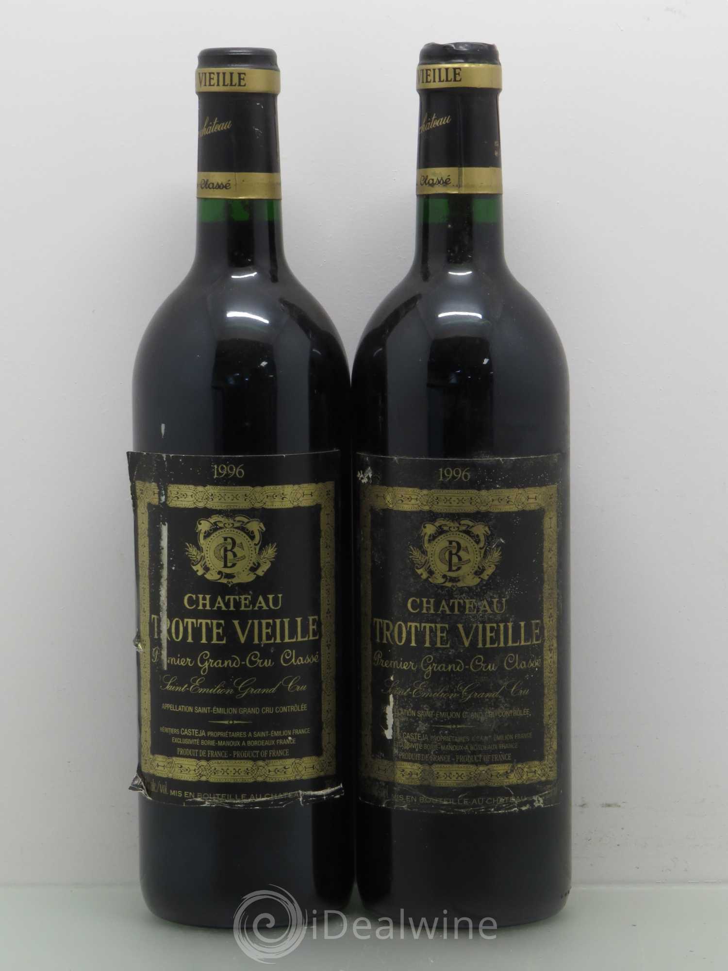Château Trotte Vieille 1er Grand Cru Classé B 1996 - Lot de 2 bouteilles - 0