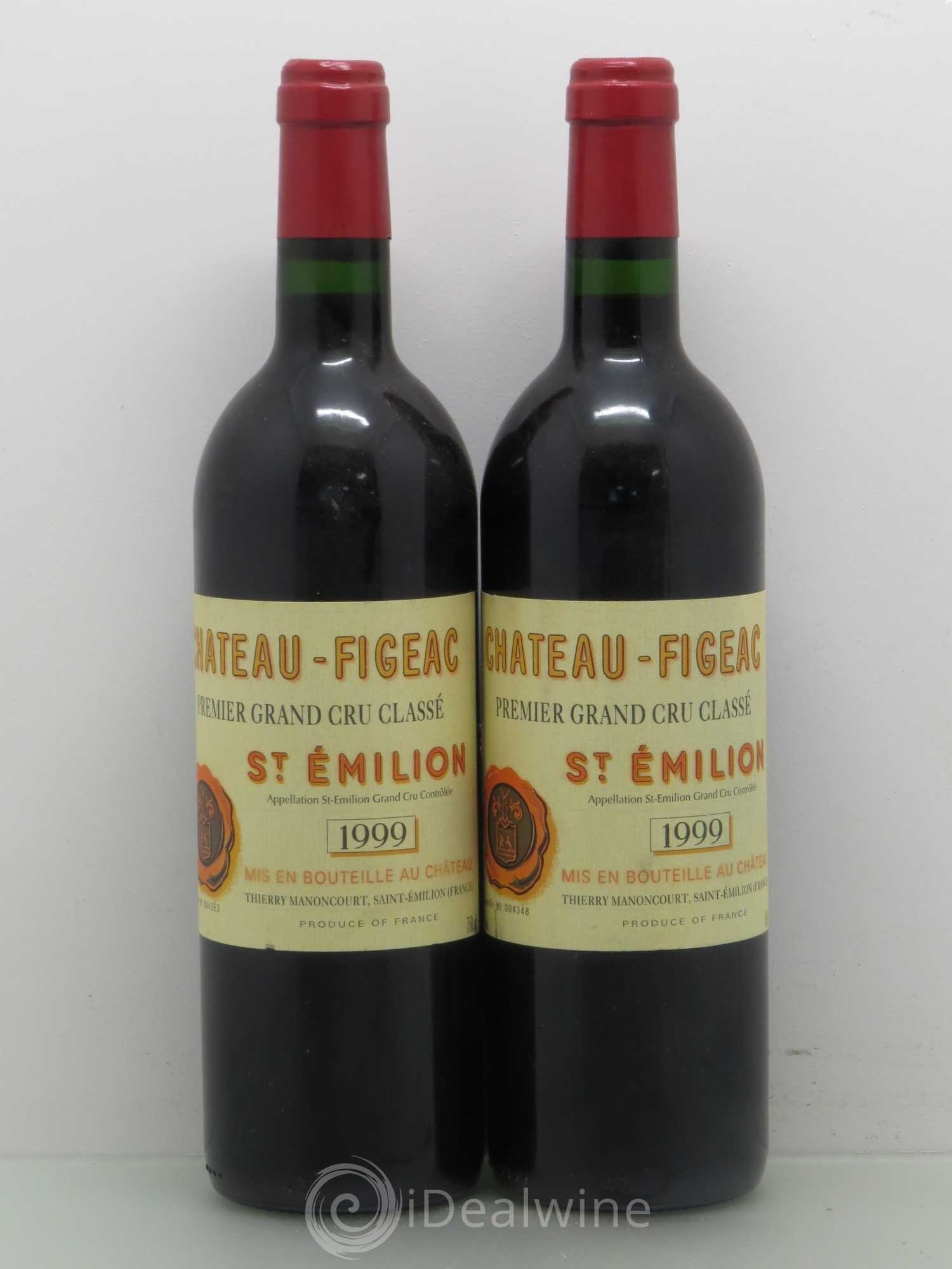 Château Figeac 1er Grand Cru Classé A 1999 - Lot de 2 bouteilles - 0