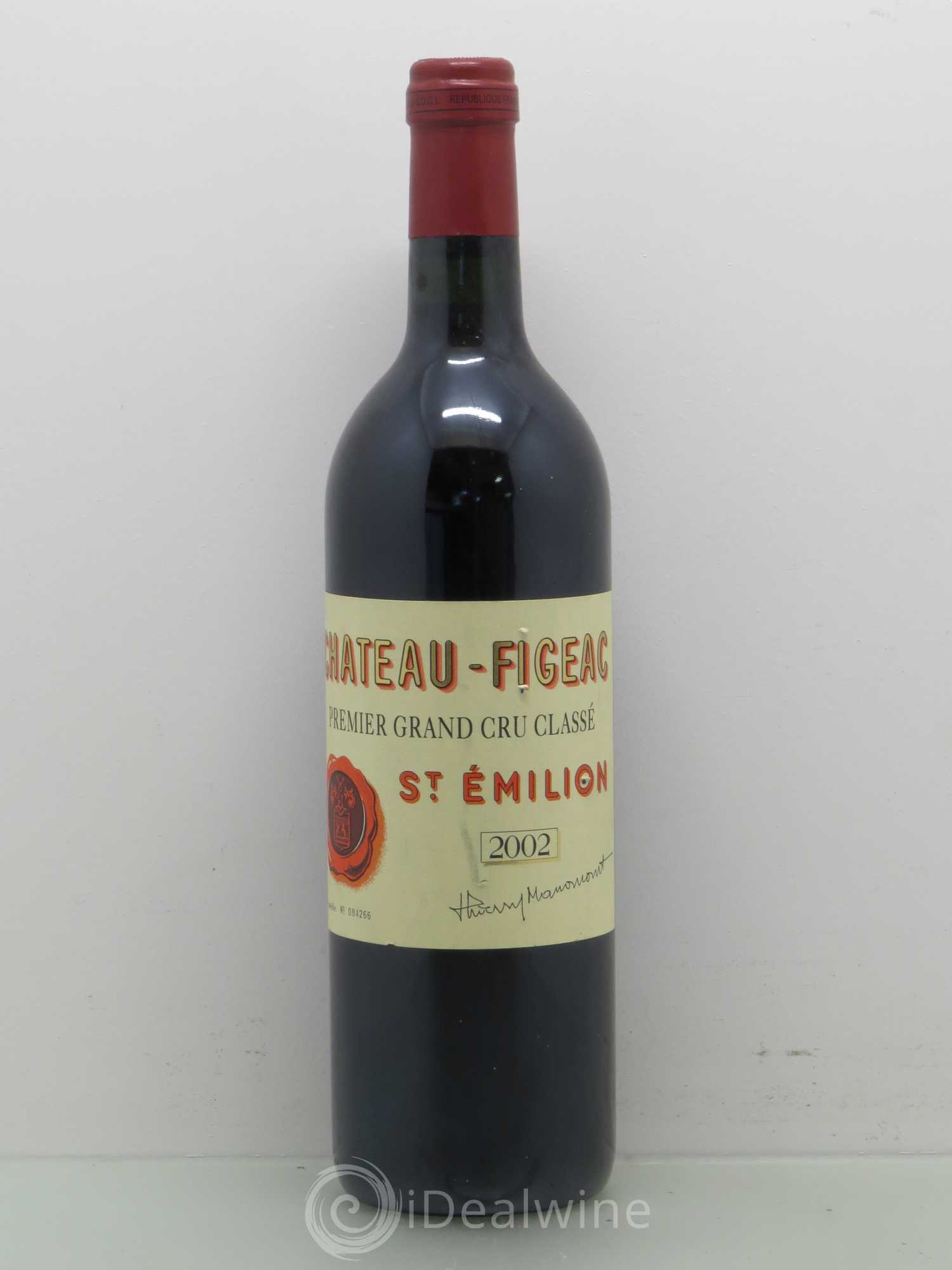 Château Figeac 1er Grand Cru Classé A 2002 - Lot de 1 bouteille - 0