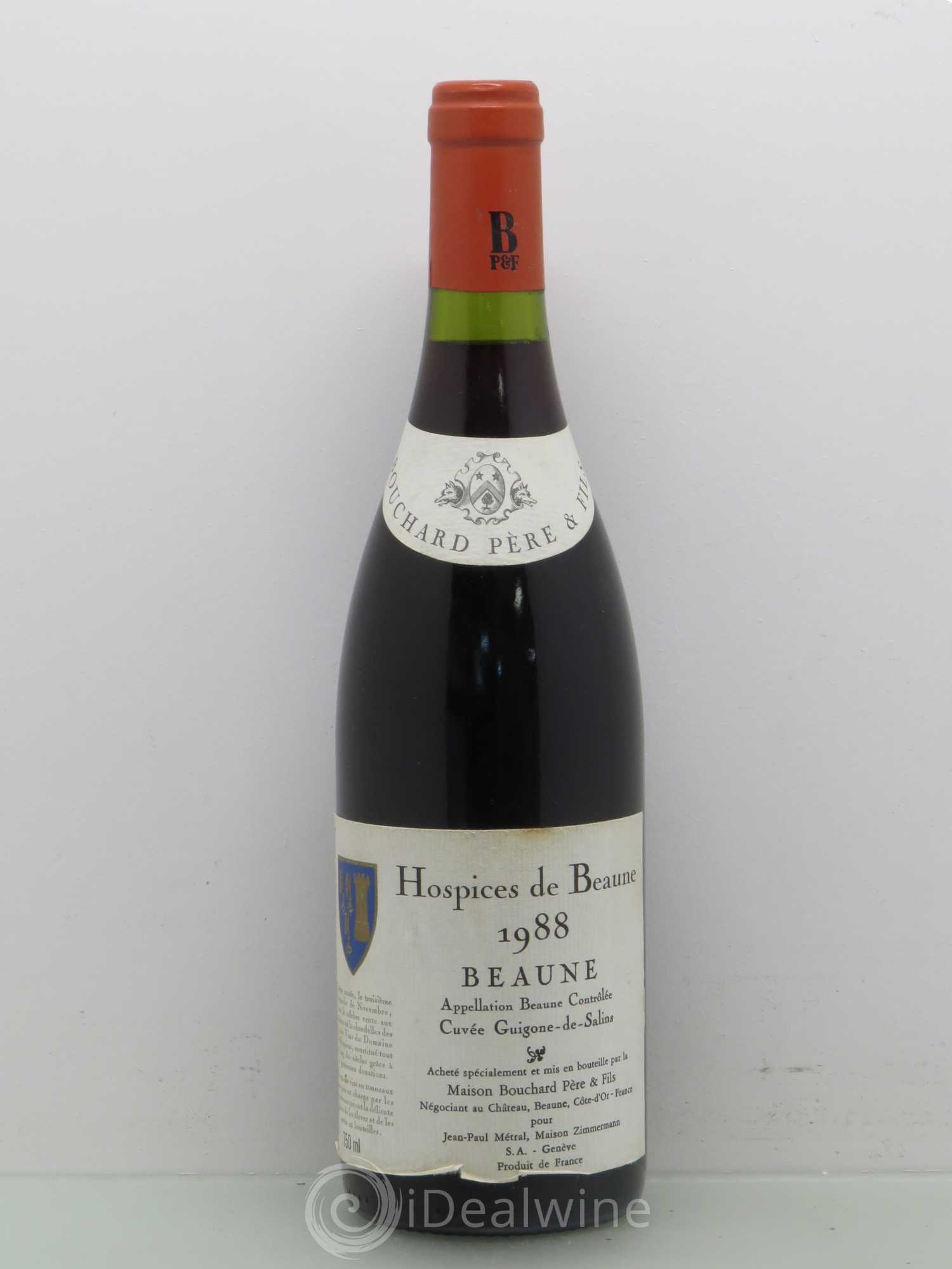 Beaune Hospices de Beaune Guigone de Salins Bouchard Pére & Fils 1988 - Posten von 1 Flasche - 0