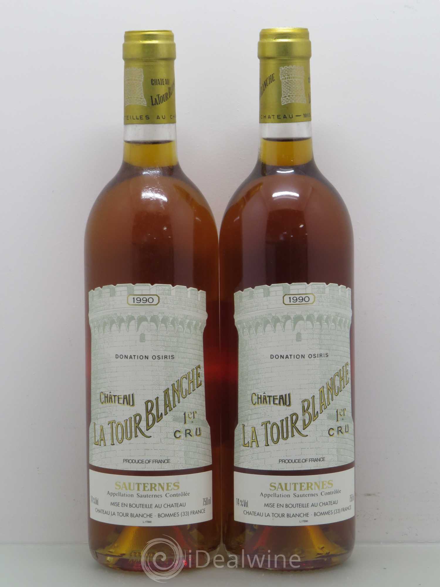 Château la Tour Blanche 1er Grand Cru Classé 1990 - Lotto di 2 bottiglie - 0