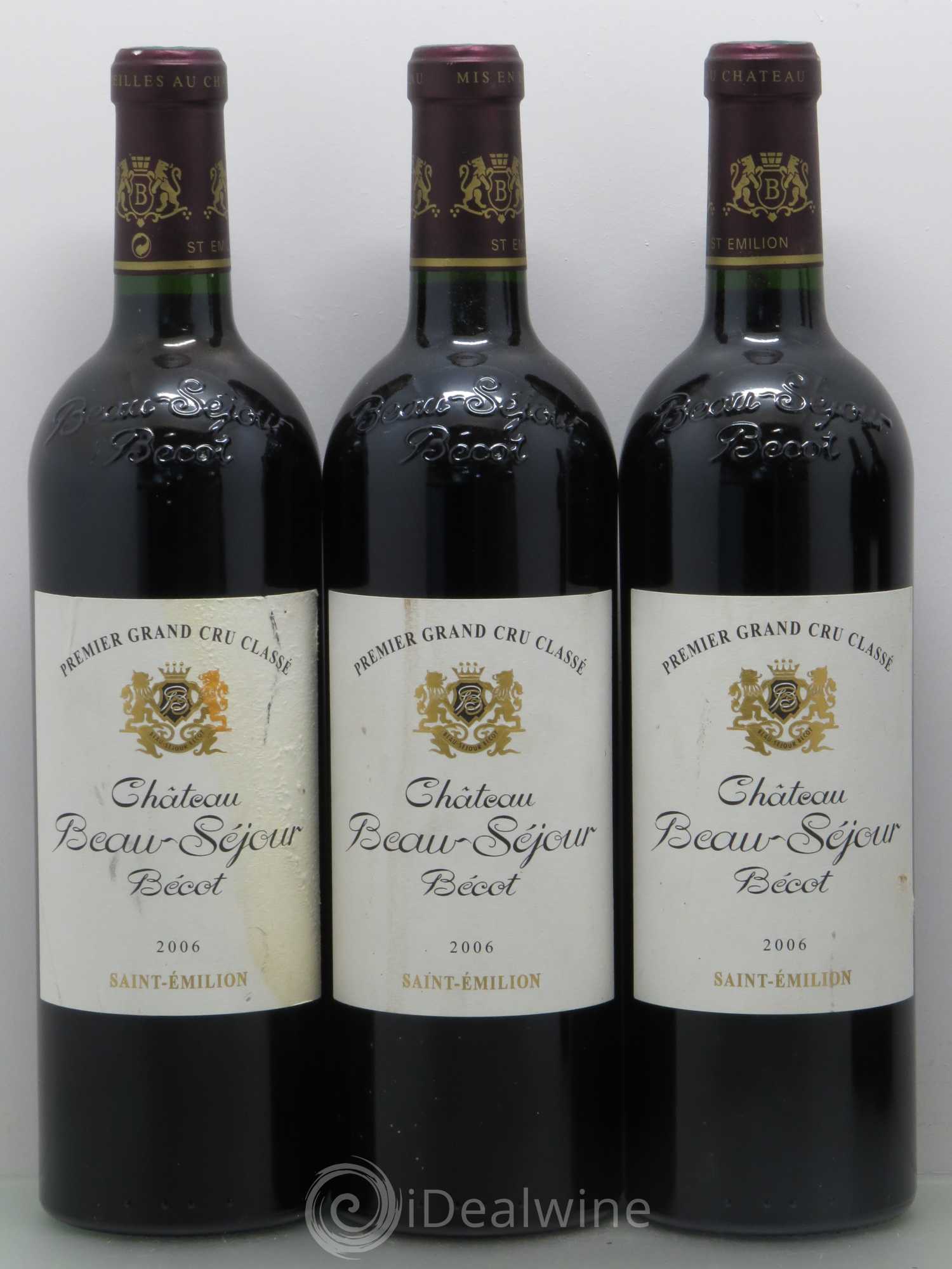 Château Beau-Séjour Bécot 1er Grand Cru Classé B 2006 - Lotto di 5 bottiglie - 1