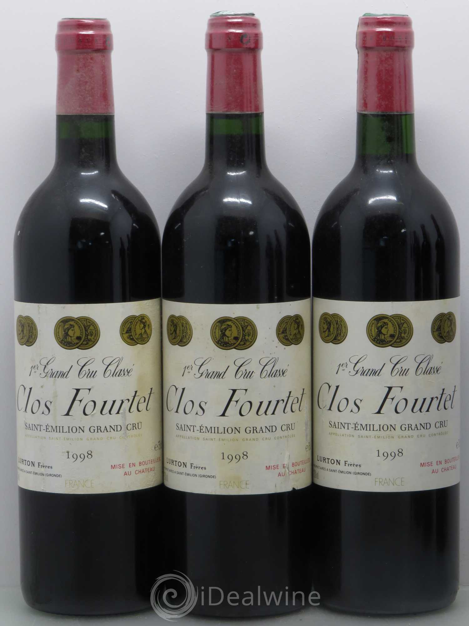 Clos Fourtet 1er Grand Cru Classé B 1998 - Lot de 6 bouteilles - 1