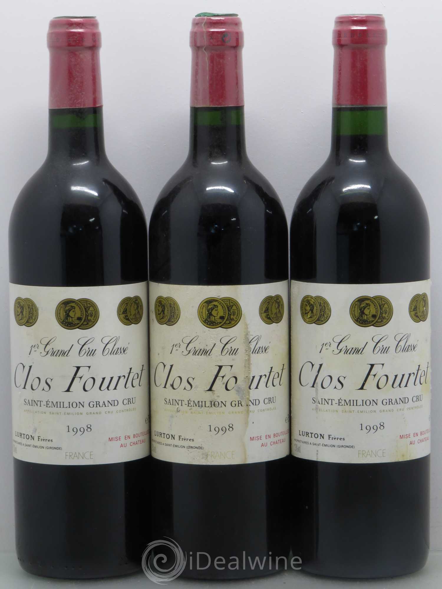 Clos Fourtet 1er Grand Cru Classé B 1998 - Lot de 6 bouteilles - 2