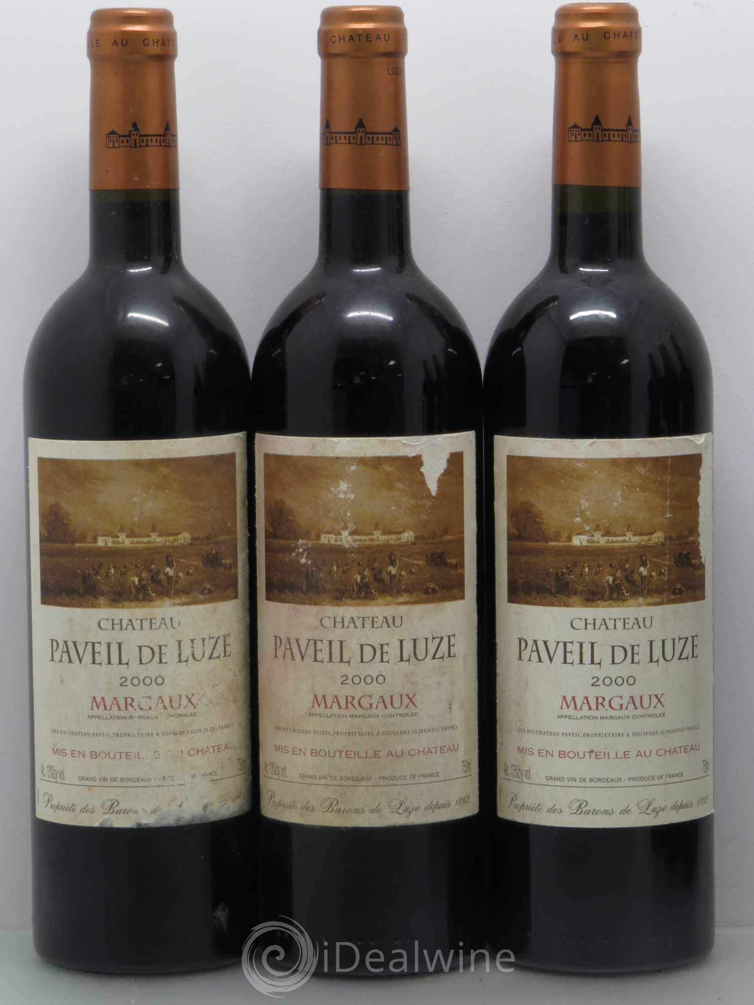 Château Paveil de Luze Cru Bourgeois (sans prix de réserve) 2000 - Lot de 6 bouteilles - 1