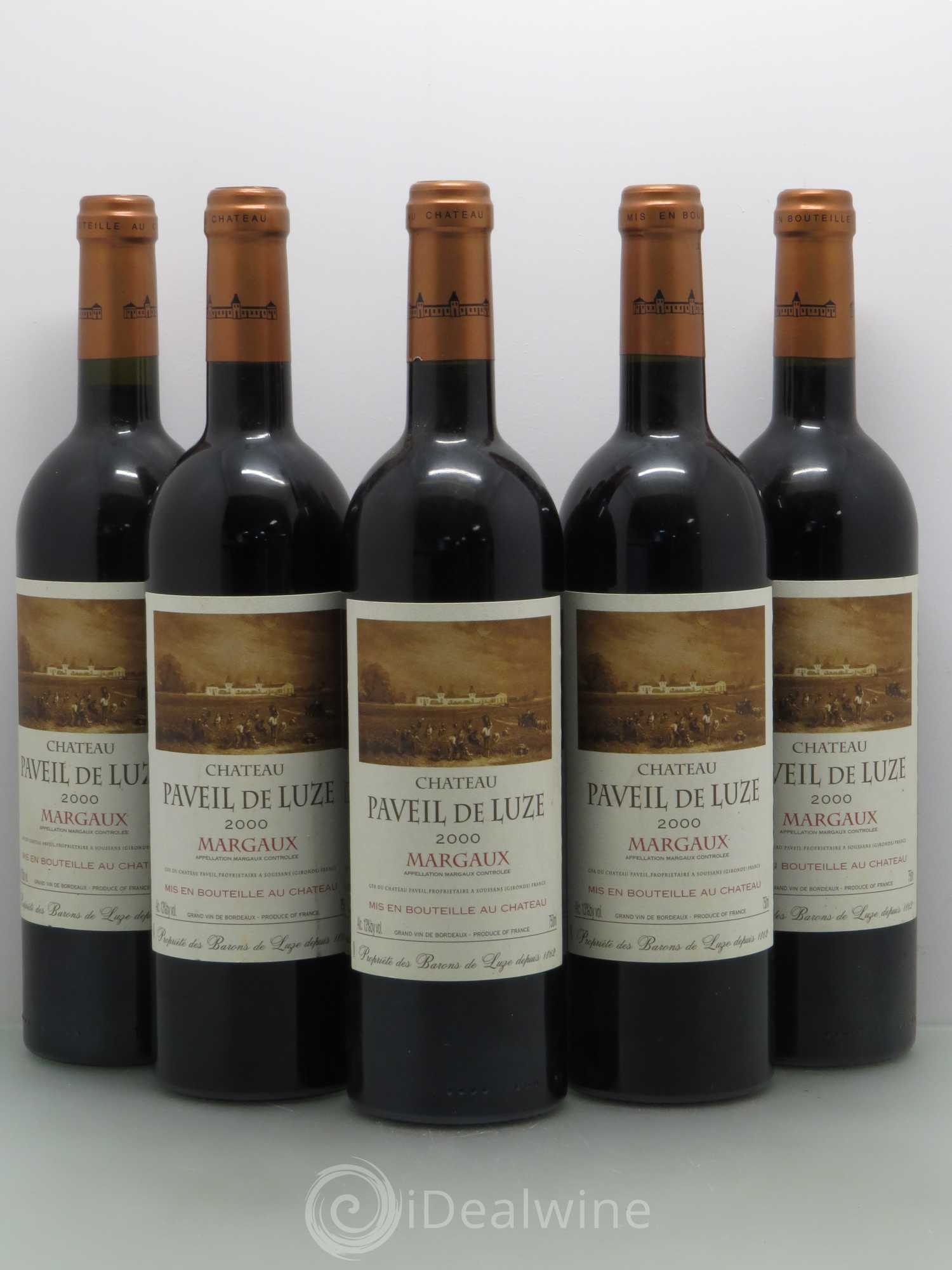 Château Paveil de Luze Cru Bourgeois 2000 - Lot de 5 bouteilles - 0