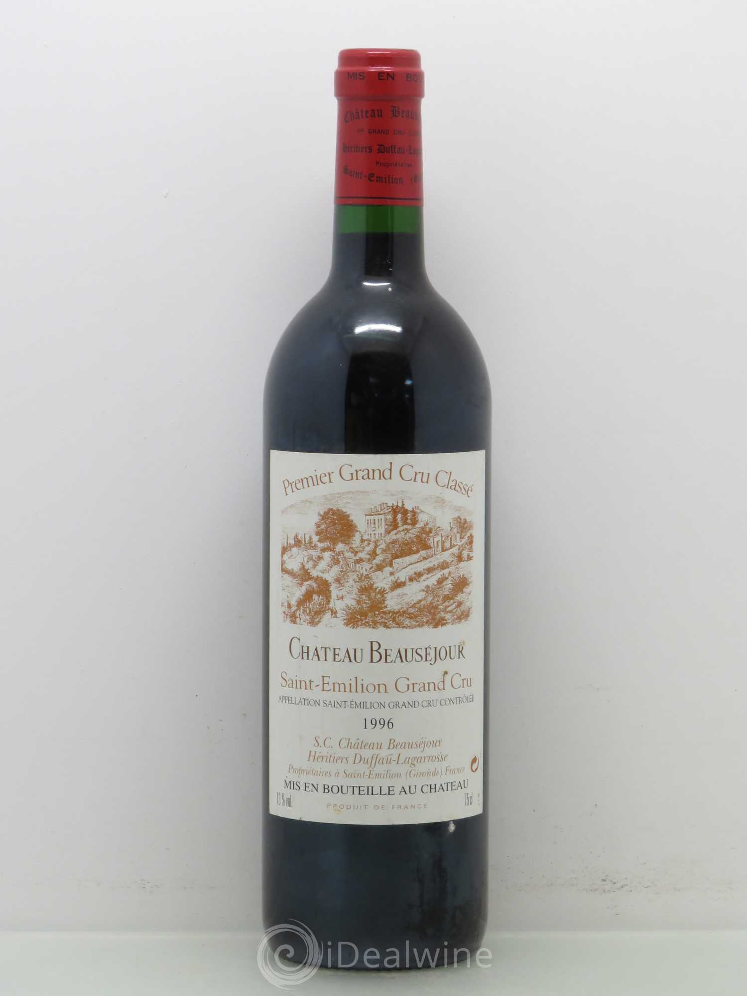 Château Beauséjour (Duffau-Lagarrosse) 1er Grand Cru Classé B 1996 - Lot de 1 bouteille - 0