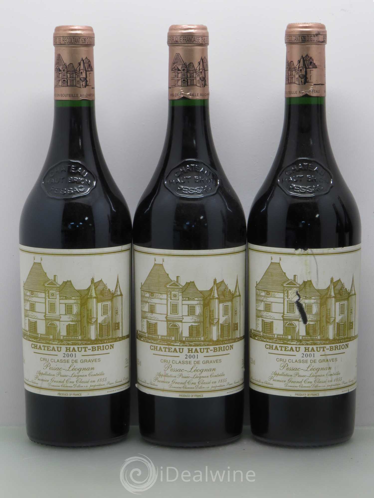 Château Haut Brion 1er Grand Cru Classé 2001 - Lot de 5 bouteilles - 1