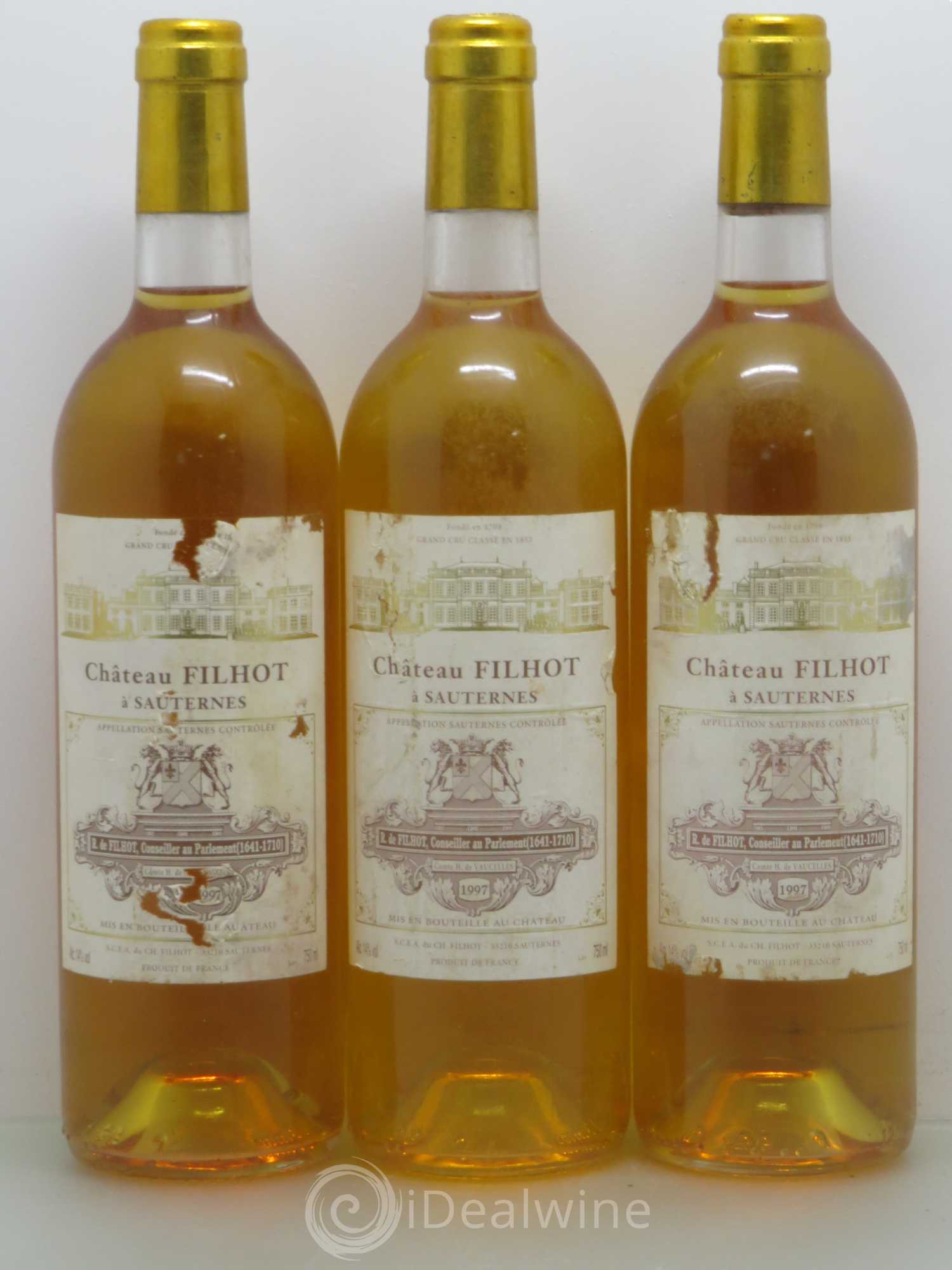 Château Filhot 2ème Grand Cru Classé (senza prezzo di riserva) 1997 - Lotto di 3 bottiglie - 0