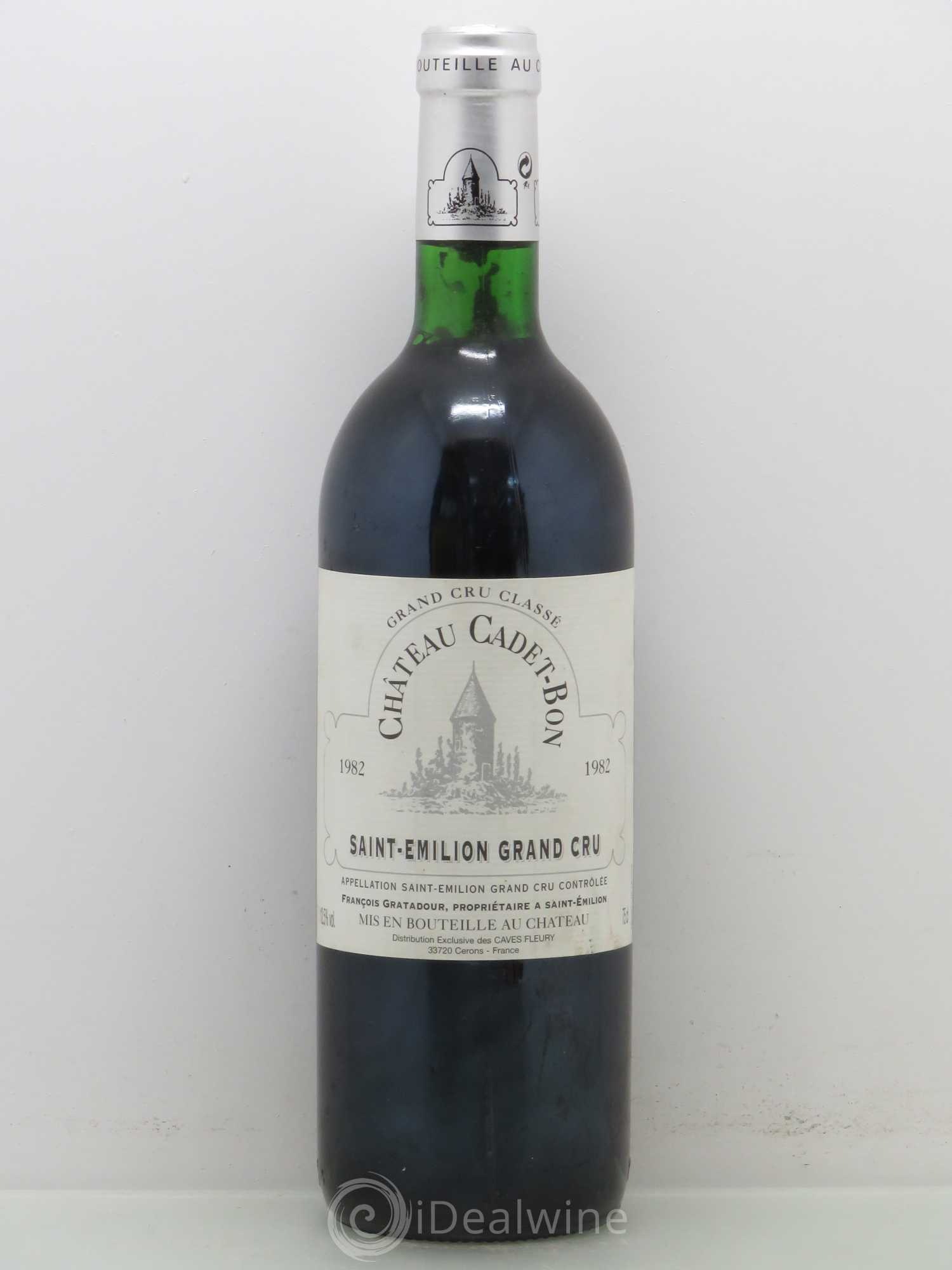 Château Cadet Bon Grand Cru Classé 1982 - Lot de 1 bouteille - 0