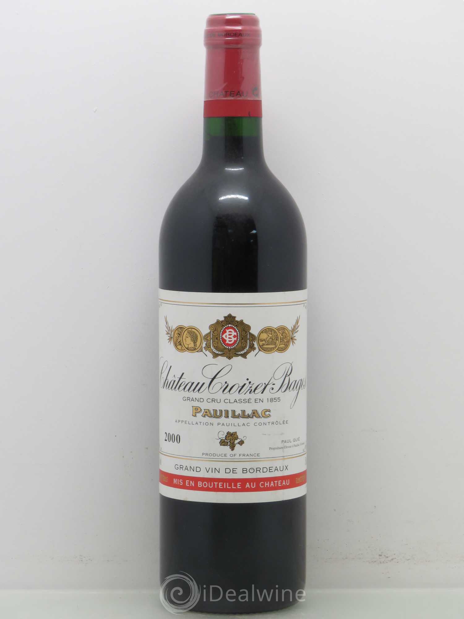 Château Croizet Bages 5ème Grand Cru Classé 2000 - Lot de 1 bouteille - 0