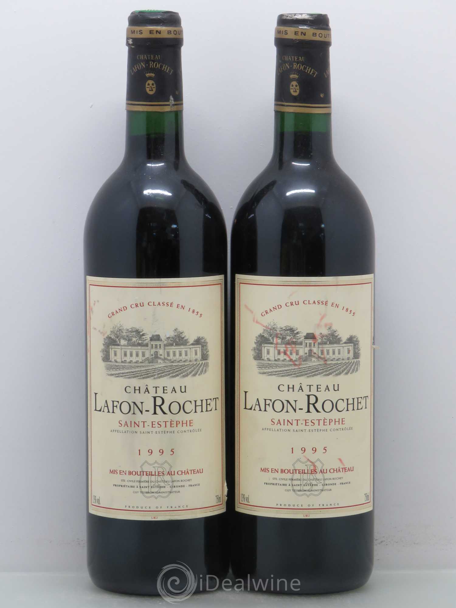 Château Lafon Rochet 4ème Grand Cru Classé 1995 - Lot de 2 bouteilles - 0