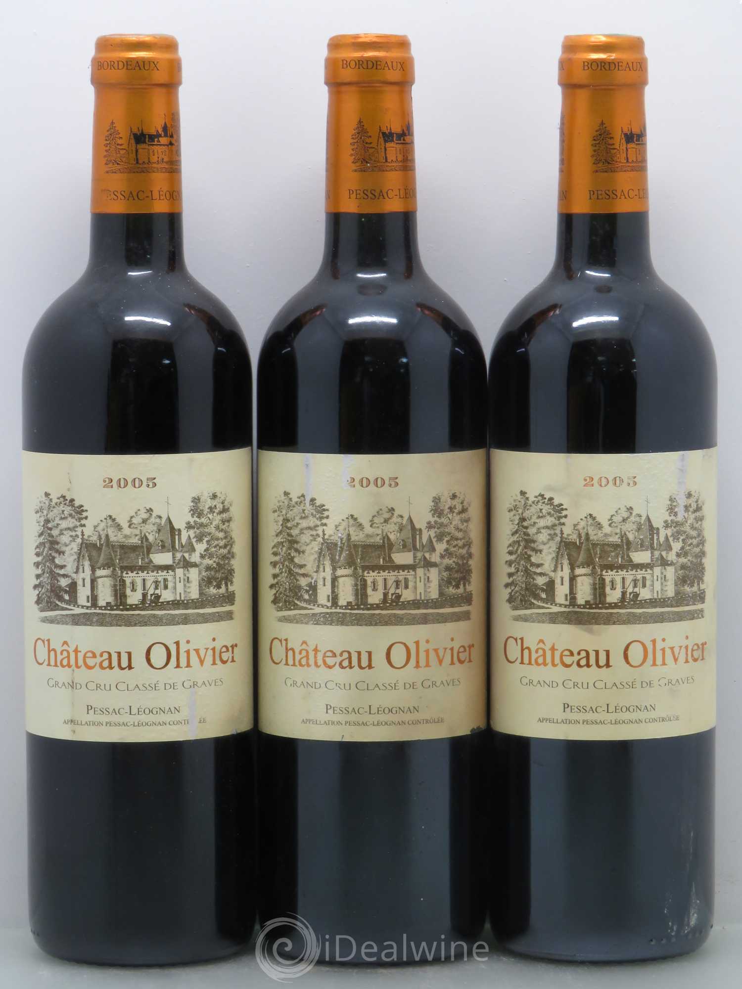 Château Olivier Cru Classé de Graves 2005 - Lot de 3 bouteilles - 0