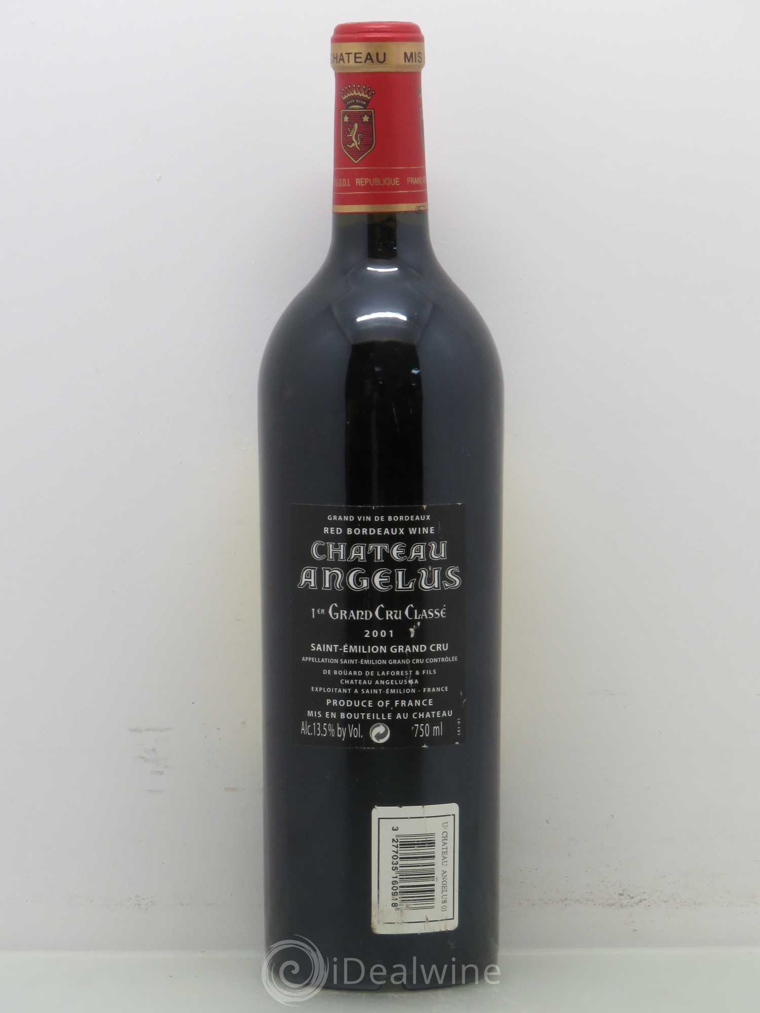 Château Angélus 1er Grand Cru Classé A 2001 - Lot de 1 bouteille - 1