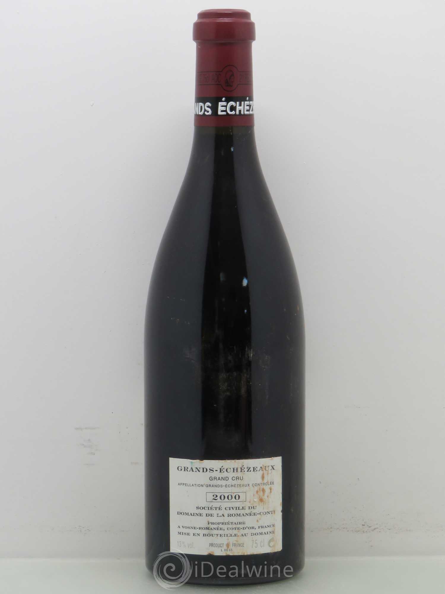 Grands-Echezeaux Grand Cru Domaine de la Romanée-Conti 2000 - Lot de 1 bouteille - 1