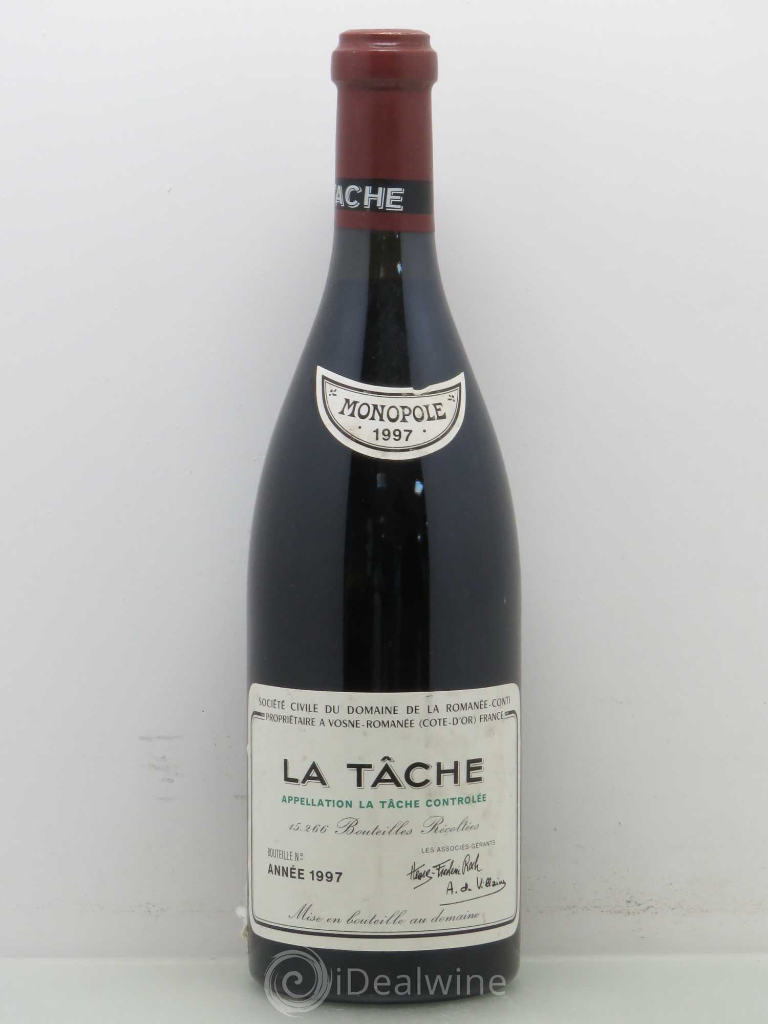 La Tâche Grand Cru Domaine de la Romanée-Conti 1997 - Lot de 1 bouteille - 0