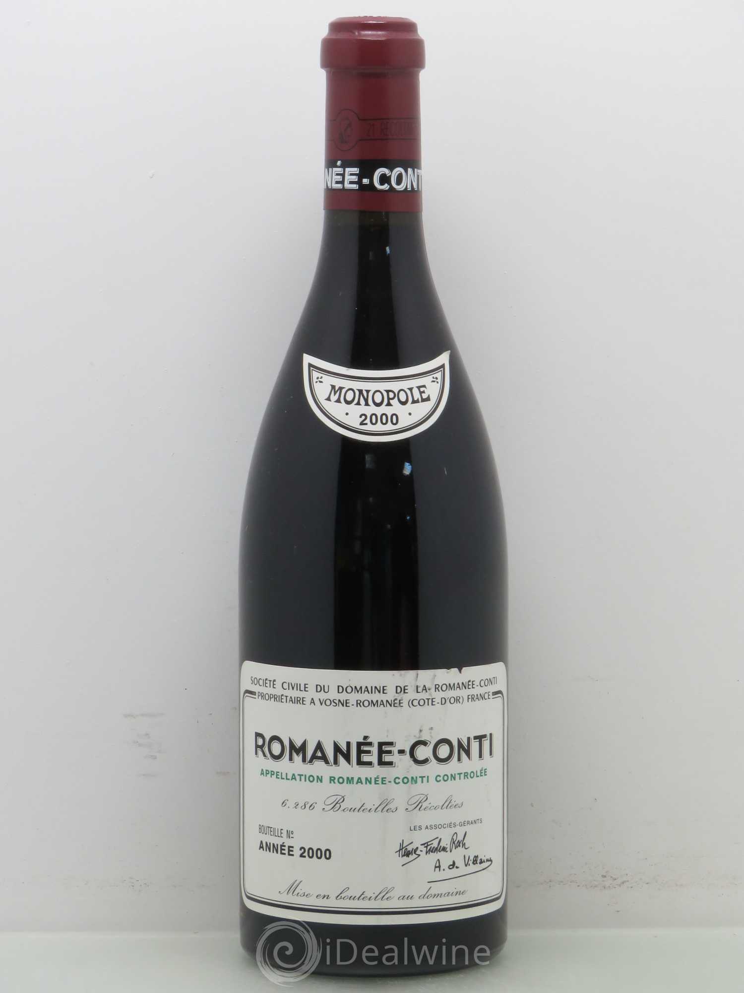Romanée-Conti Grand Cru Domaine de la Romanée-Conti 2000 - Lot de 1 bouteille - 0