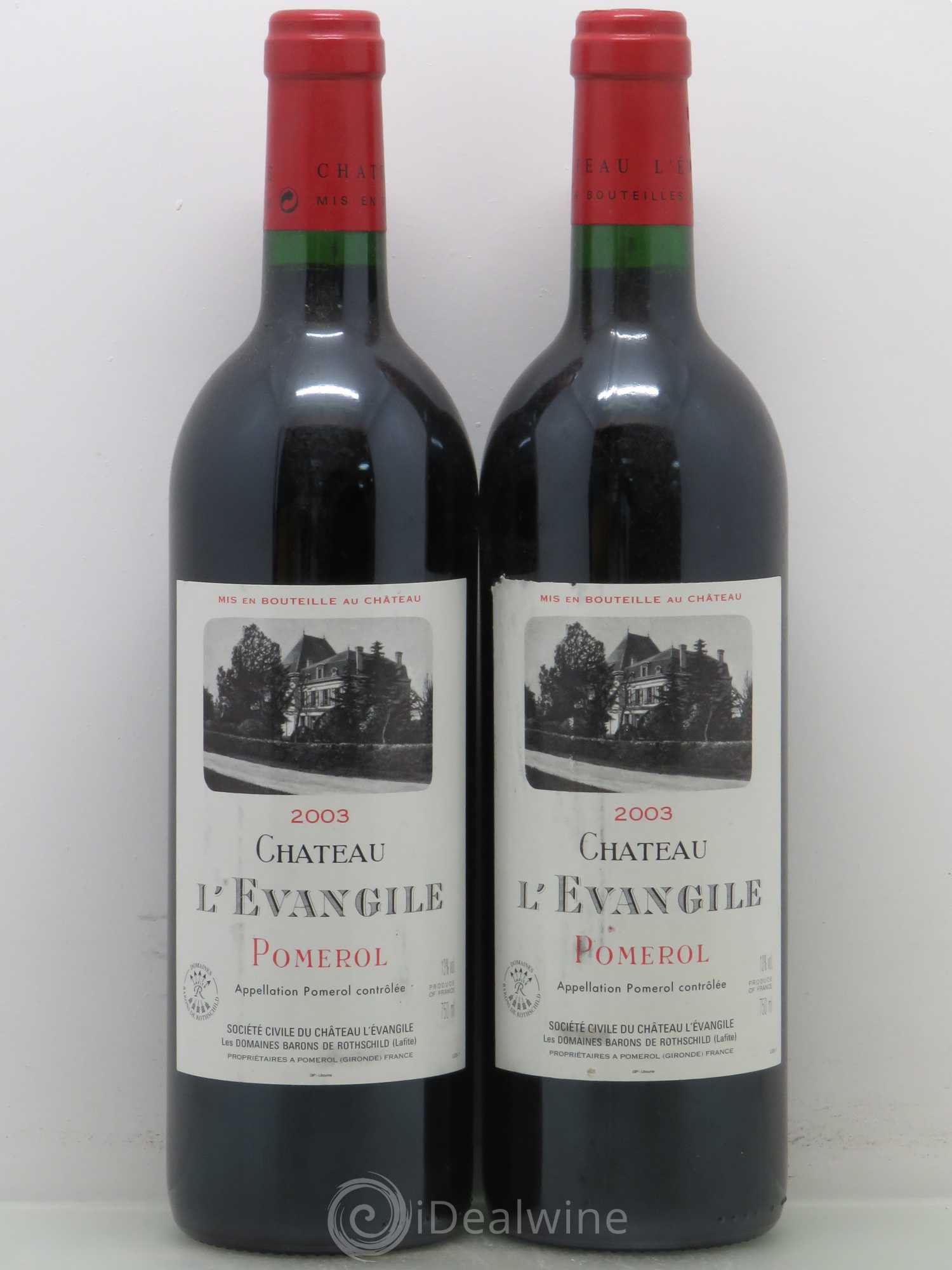 Château l' Évangile 2003 - Lot de 2 bouteilles - 0