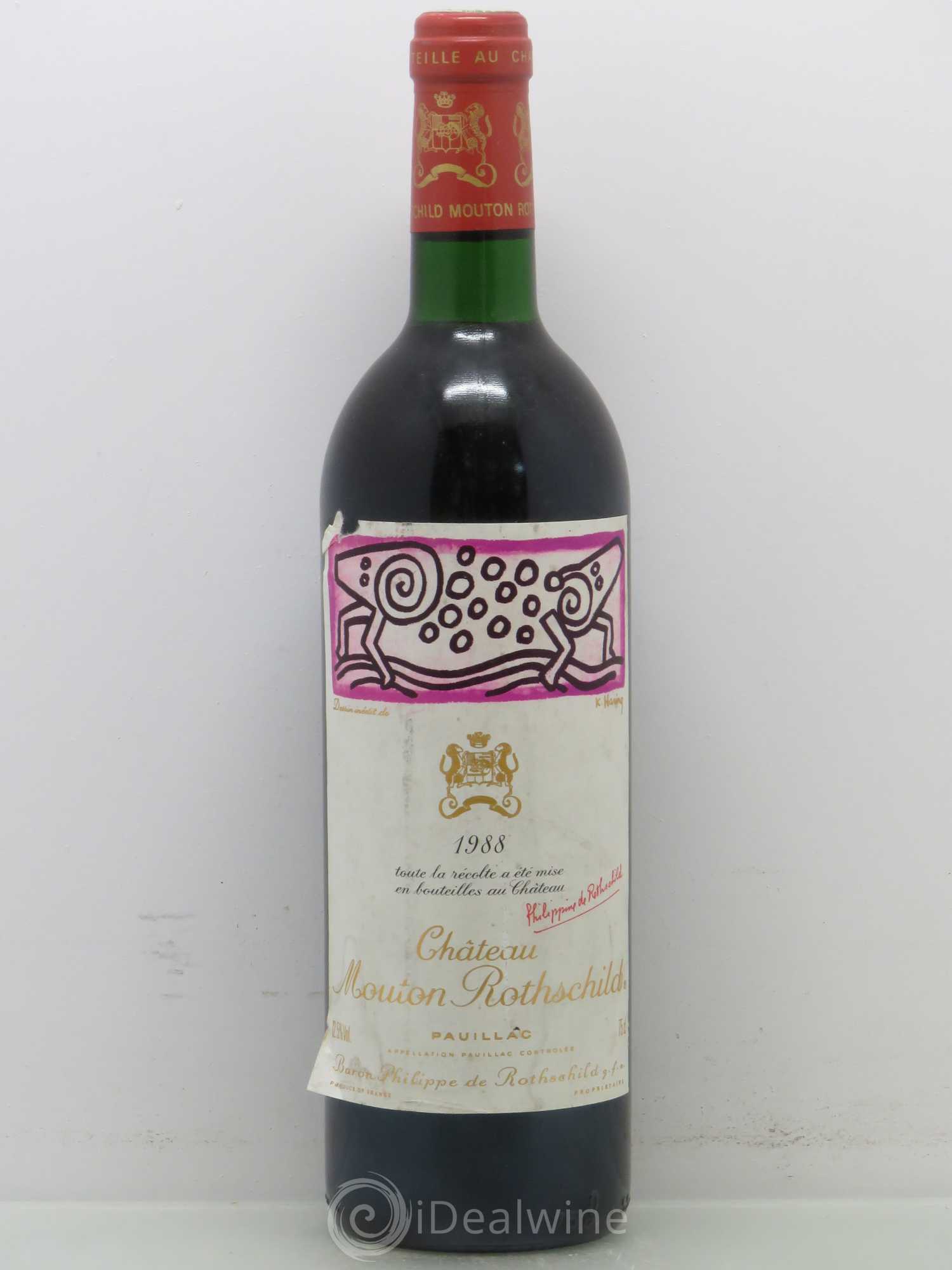 Château Mouton Rothschild 1er Grand Cru Classé 1988 - Lot de 1 bouteille - 0