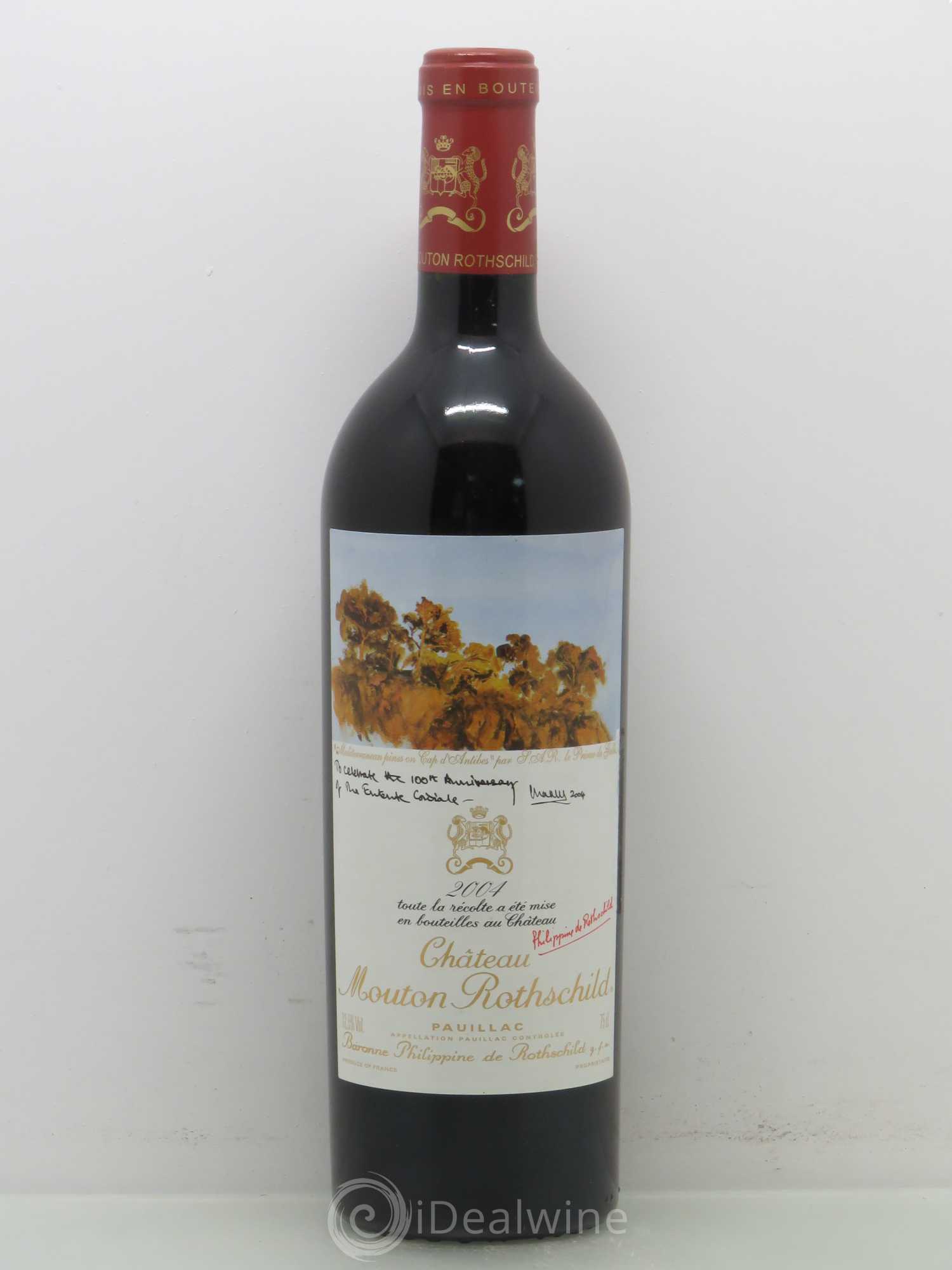 Château Mouton Rothschild 1er Grand Cru Classé 2004 - Lot de 1 bouteille - 0